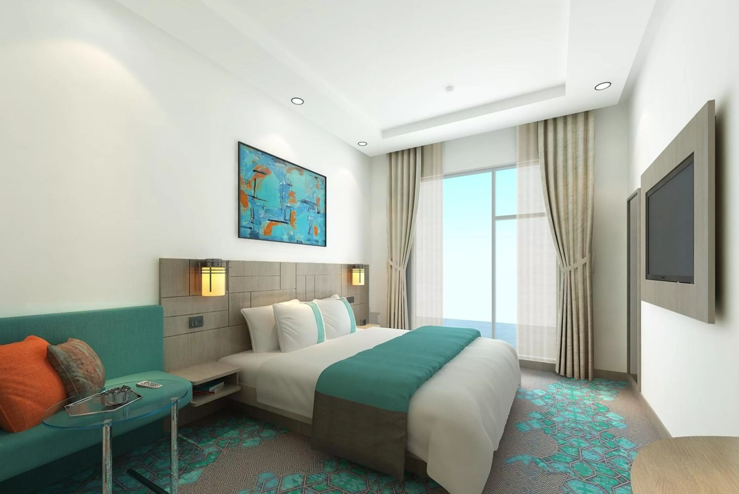 Photo of the whole room, Bed in Holiday Inn Express Kolkata Airport by IHG