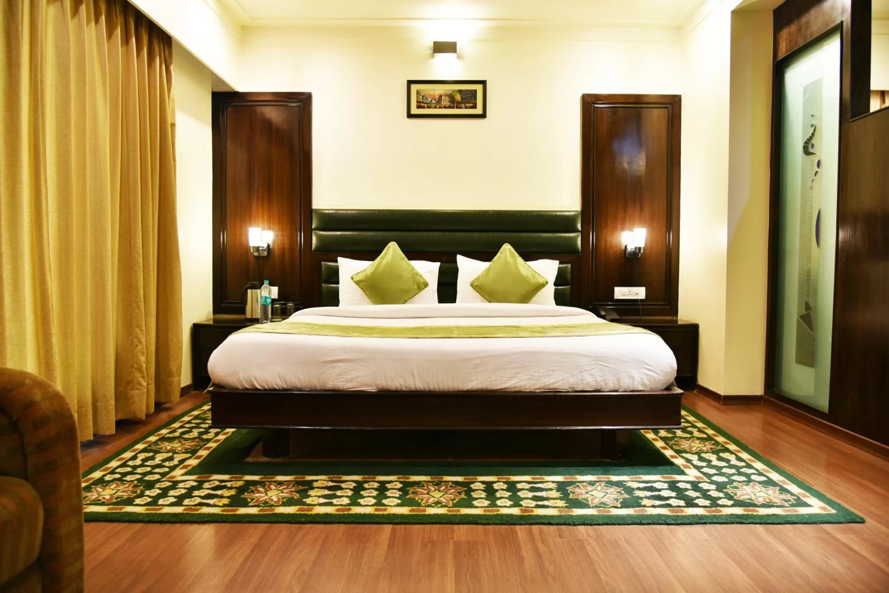 Bed in Indraprastha Resort - Centrally Heated Rooms, with Gym, Games & Spa