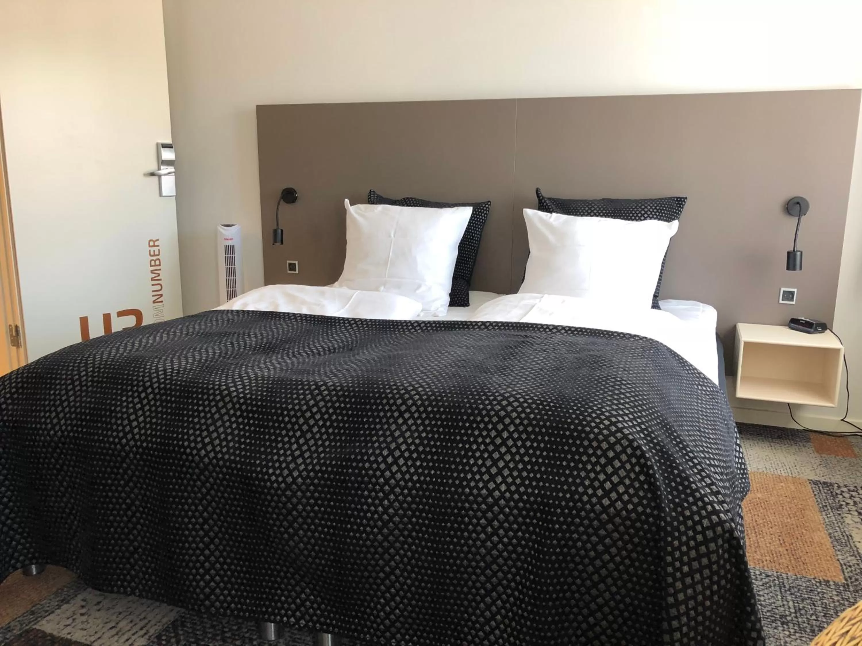 Bed in Hotel Skivehus