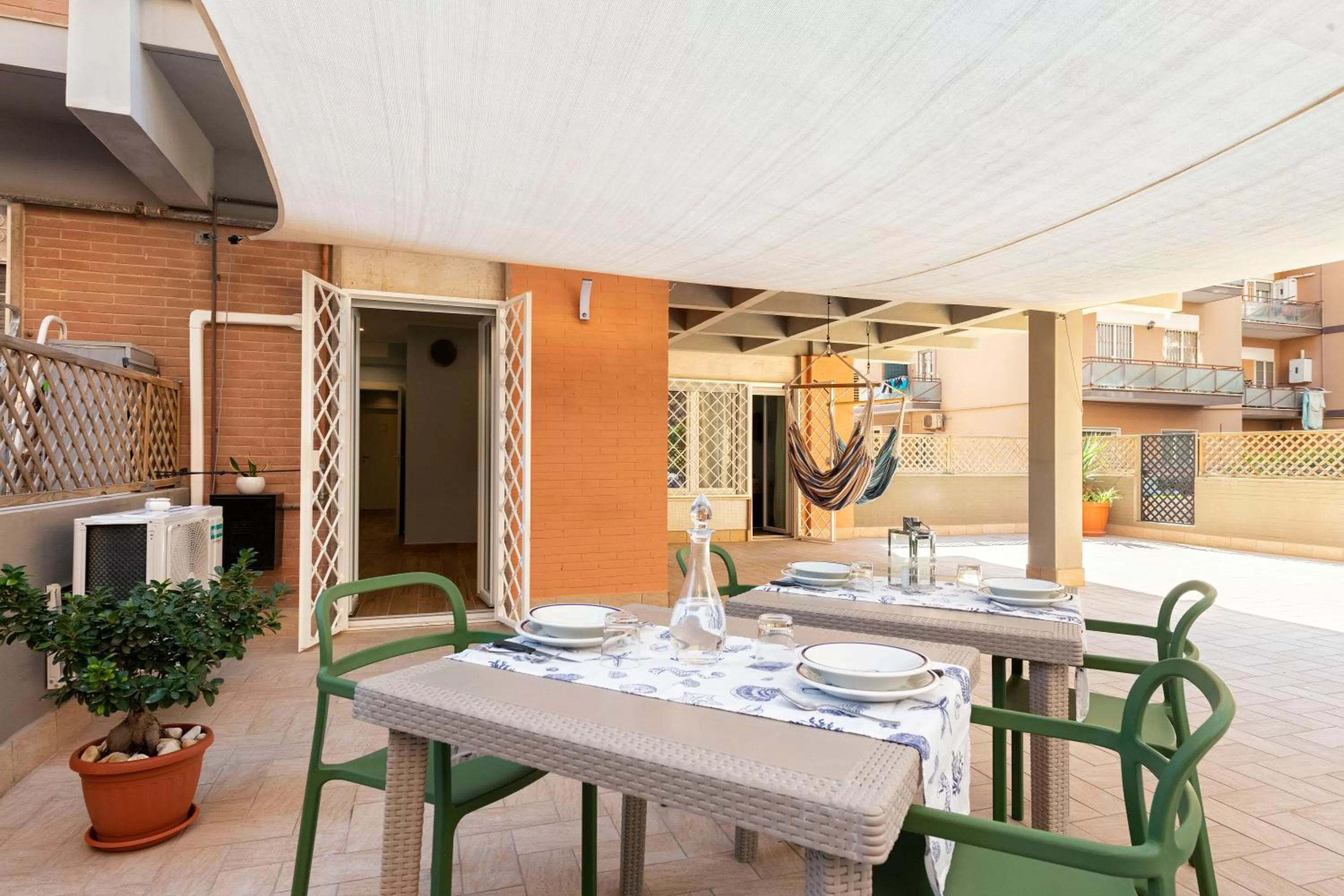 Patio, Restaurant/Places to Eat in RomeCookSea Guesthouse Affittacamere