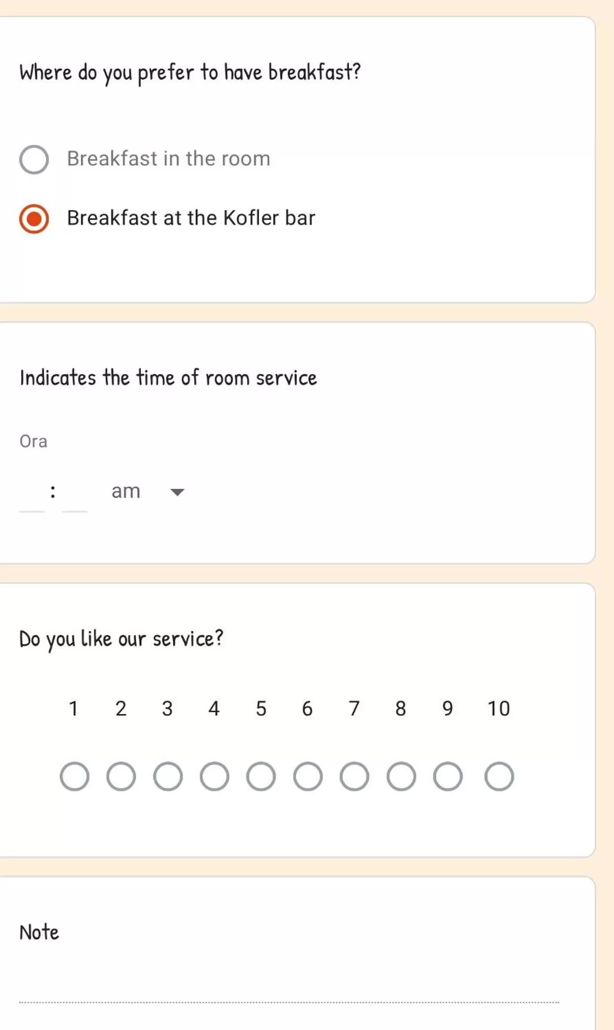 Breakfast, Floor Plan in Kofler GuestHouse