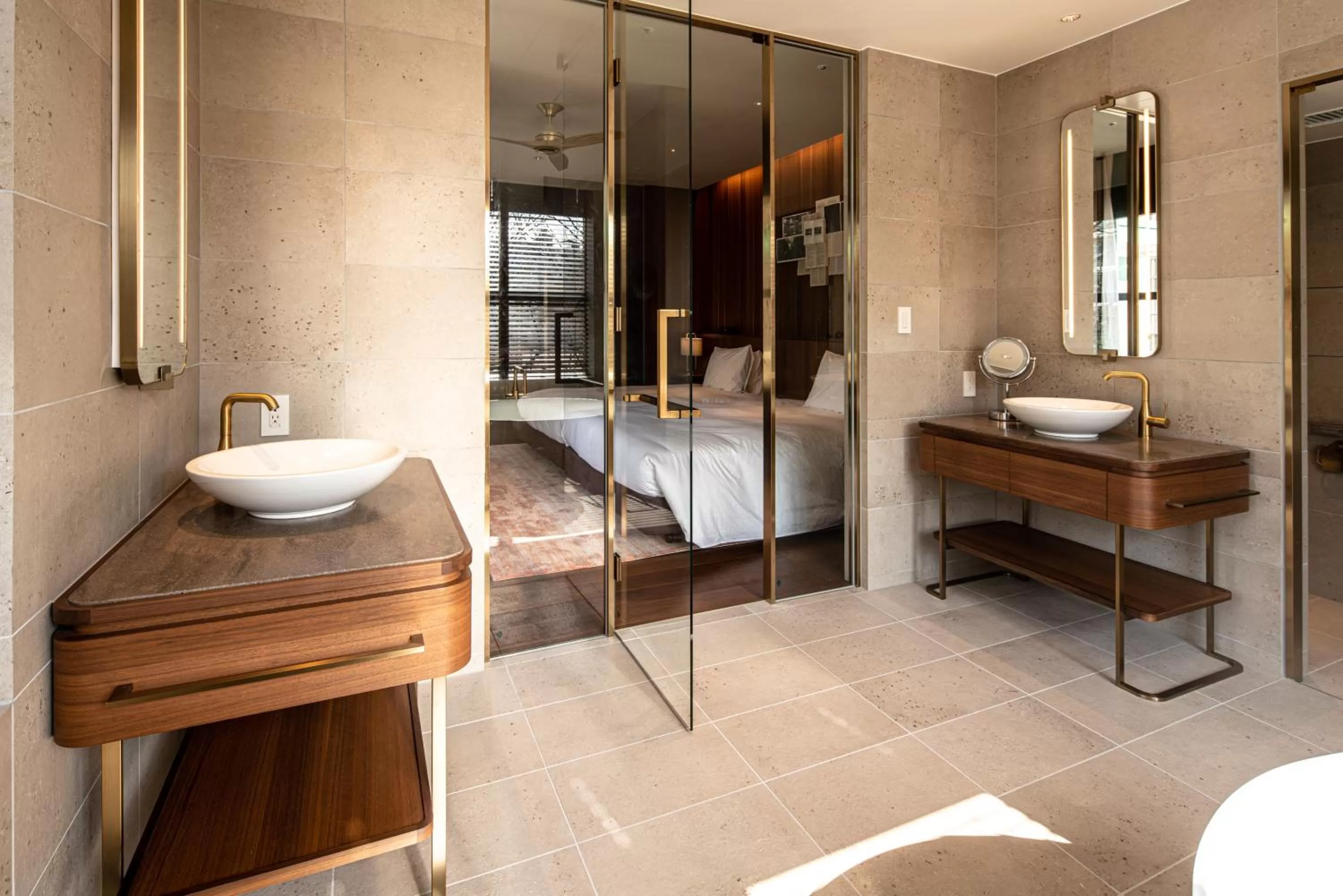 Bathroom, Bed in THE BASICS FUKUOKA