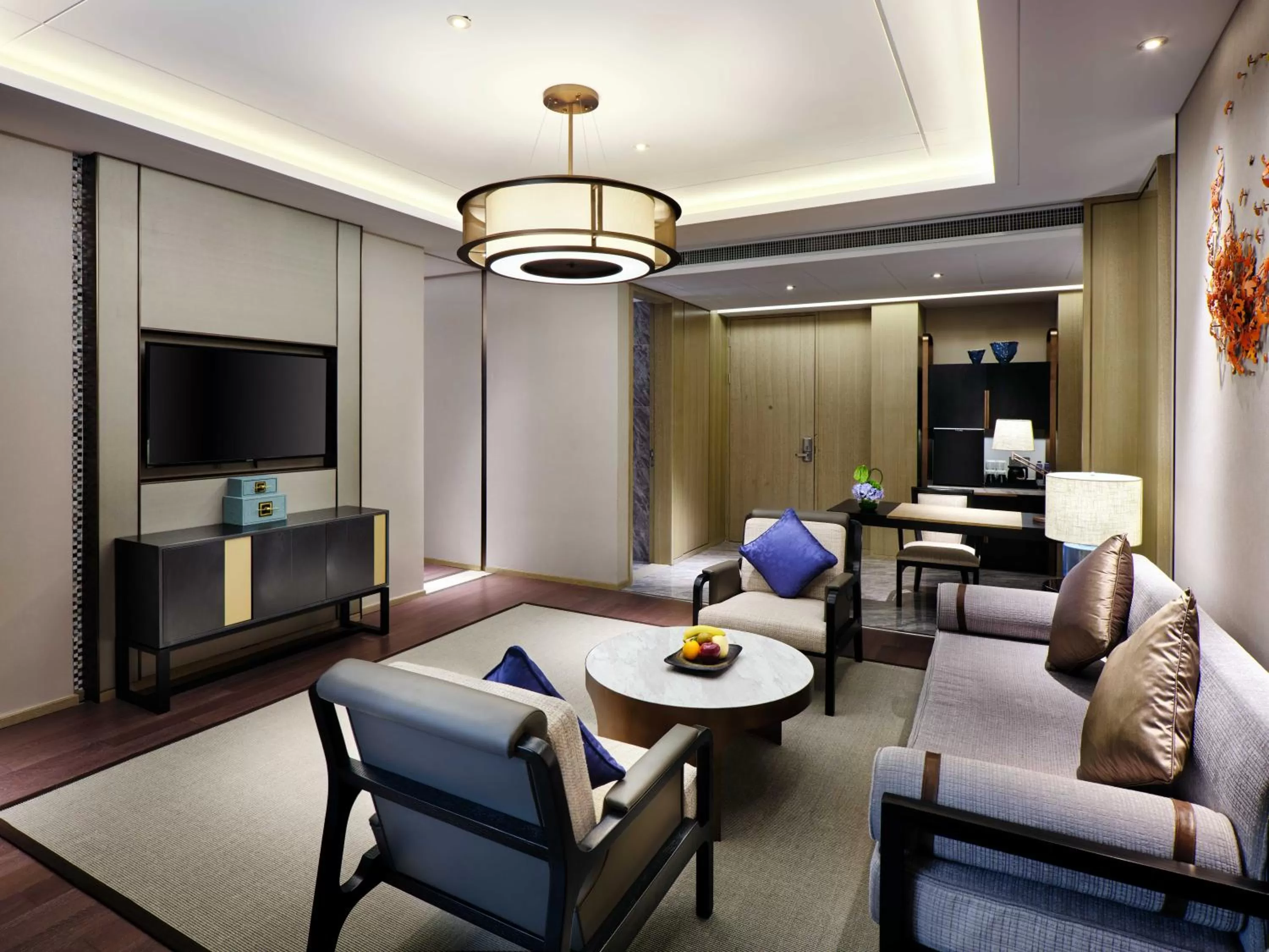 Living room in Primus Hotel Shanghai Sanjiagang - Offer Pudong International Airport and Disney shuttle
