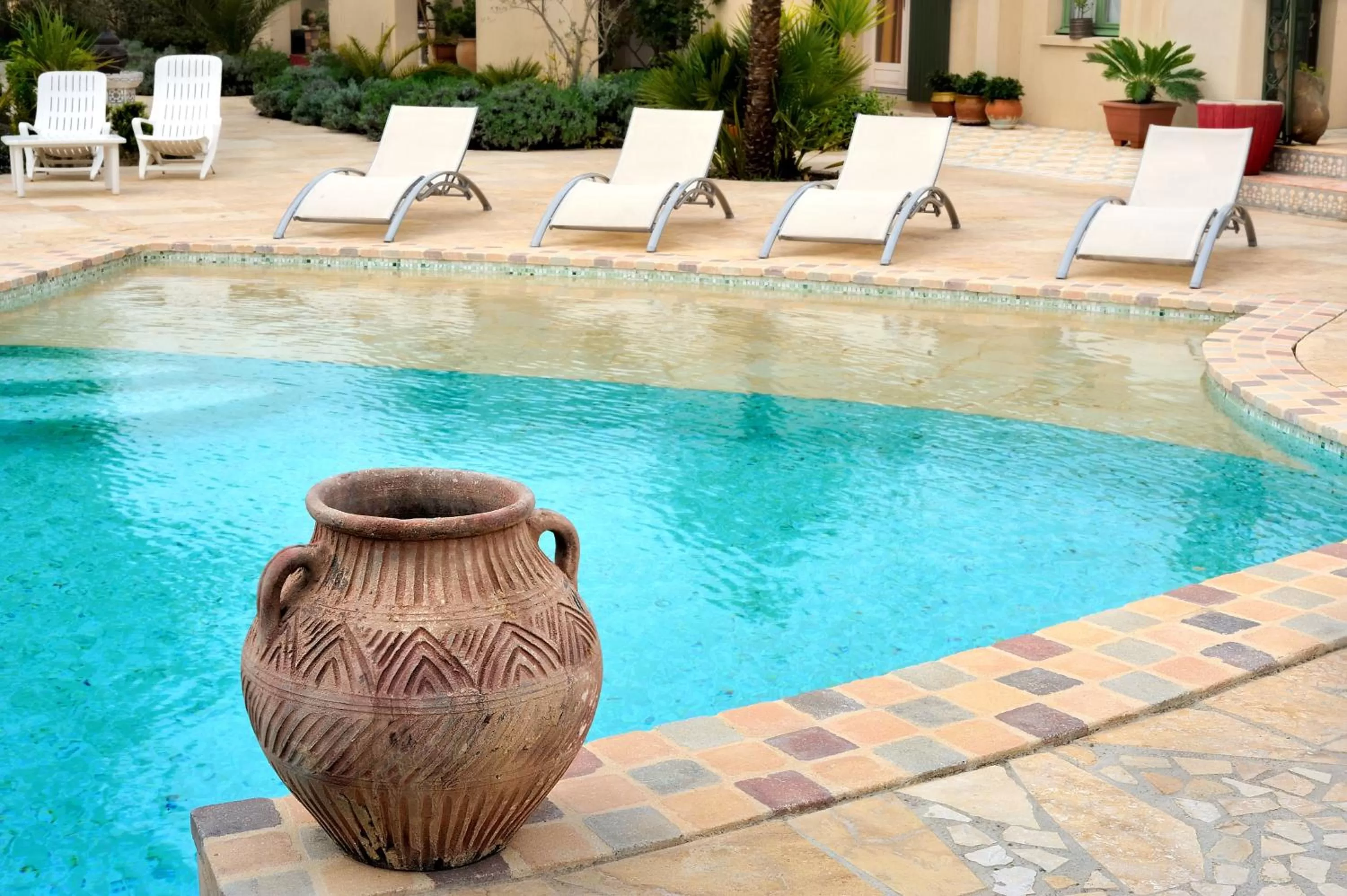 Swimming pool in Mas de la Montille