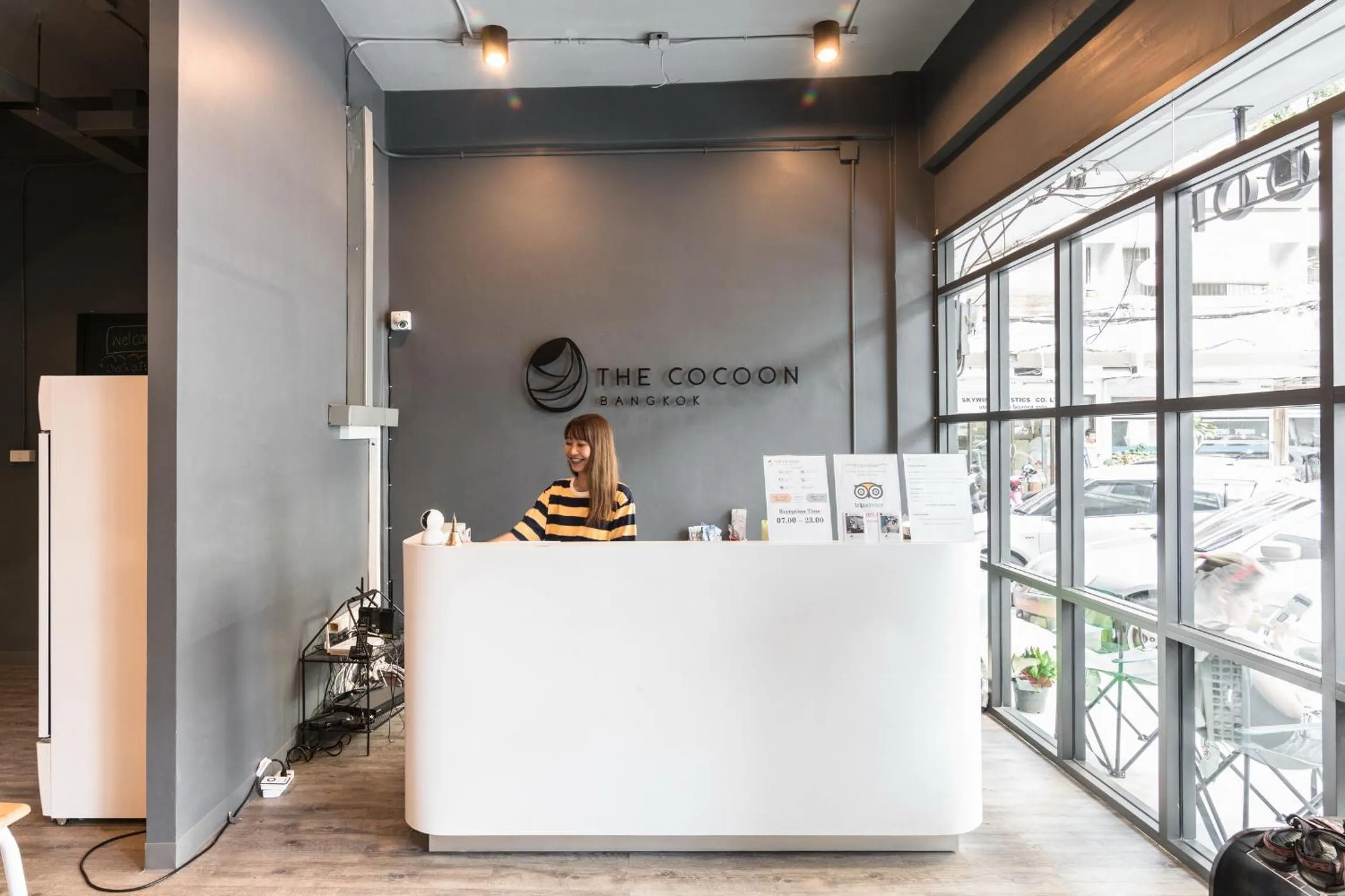 Lobby or reception in The Cocoon Hostel