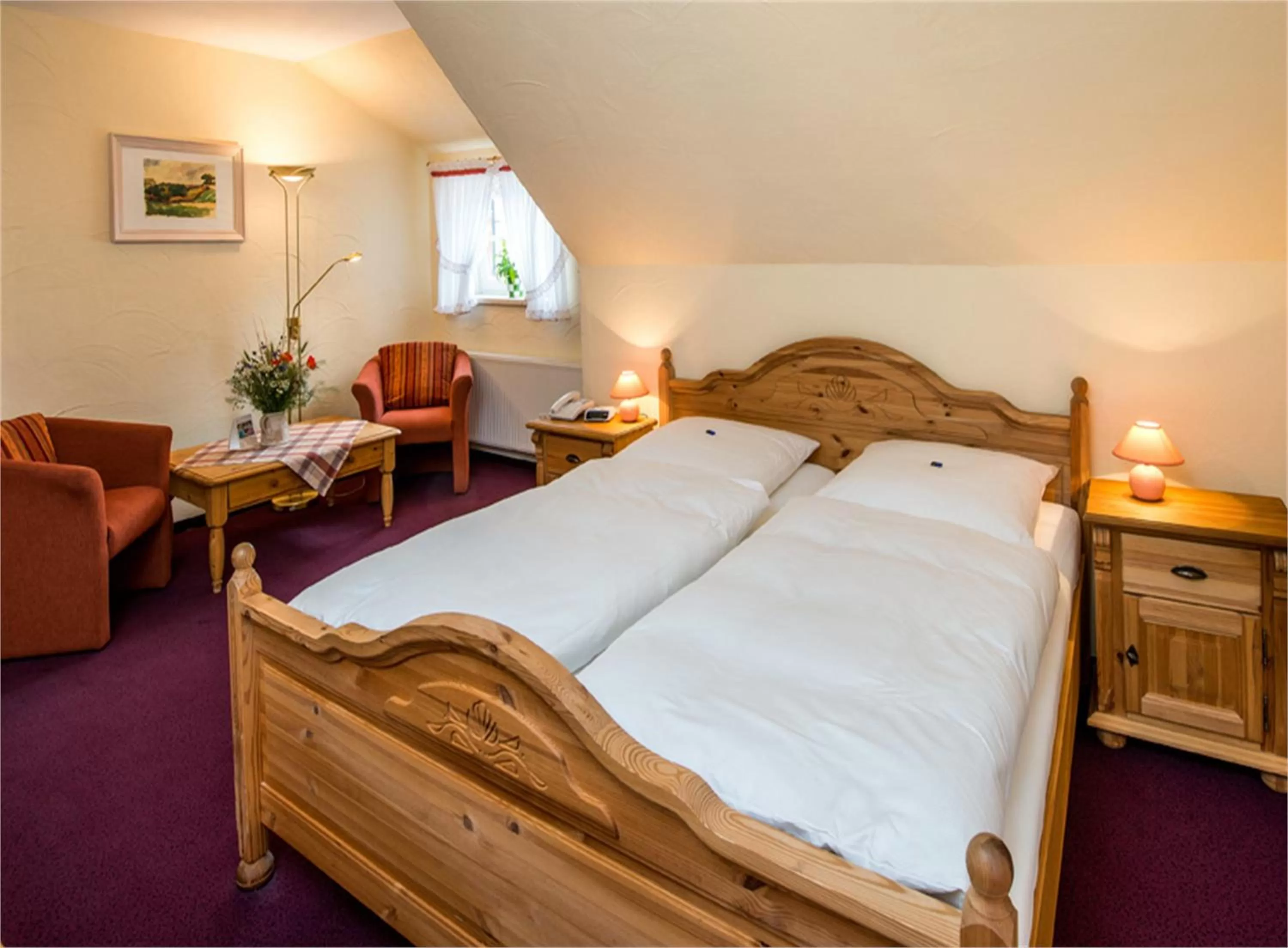 Bed in Hotel Gut Voigtlaender