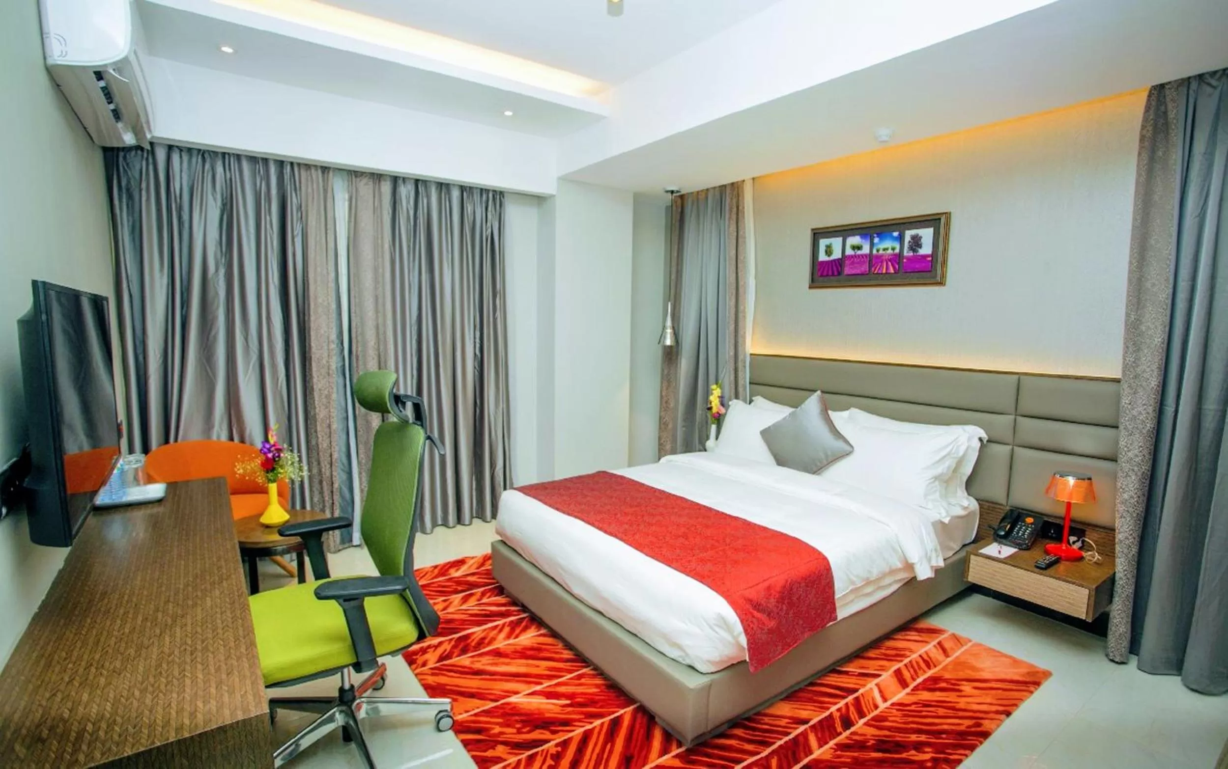 View (from property/room), Bed in Hotel Omni Residency Dhaka