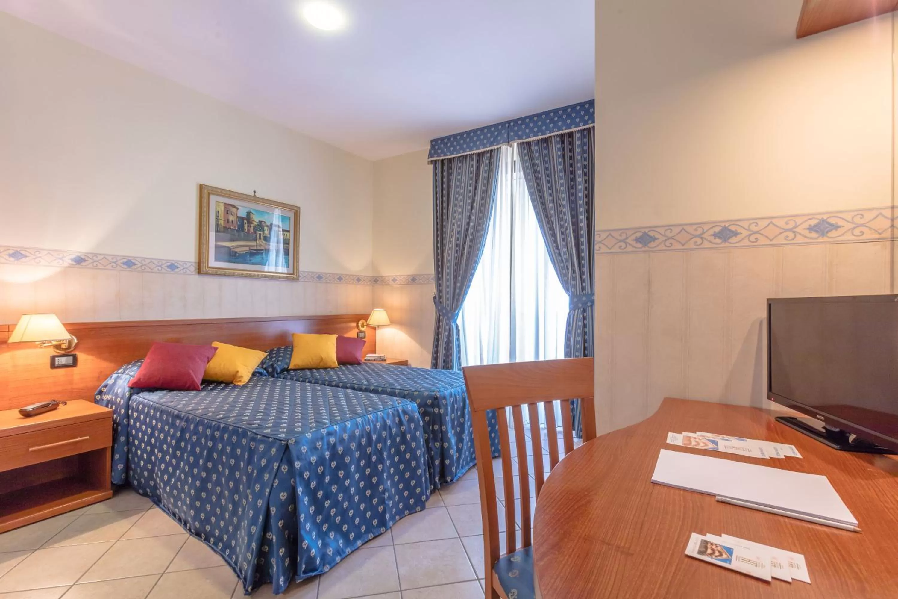 Bed in Hotel Traiano