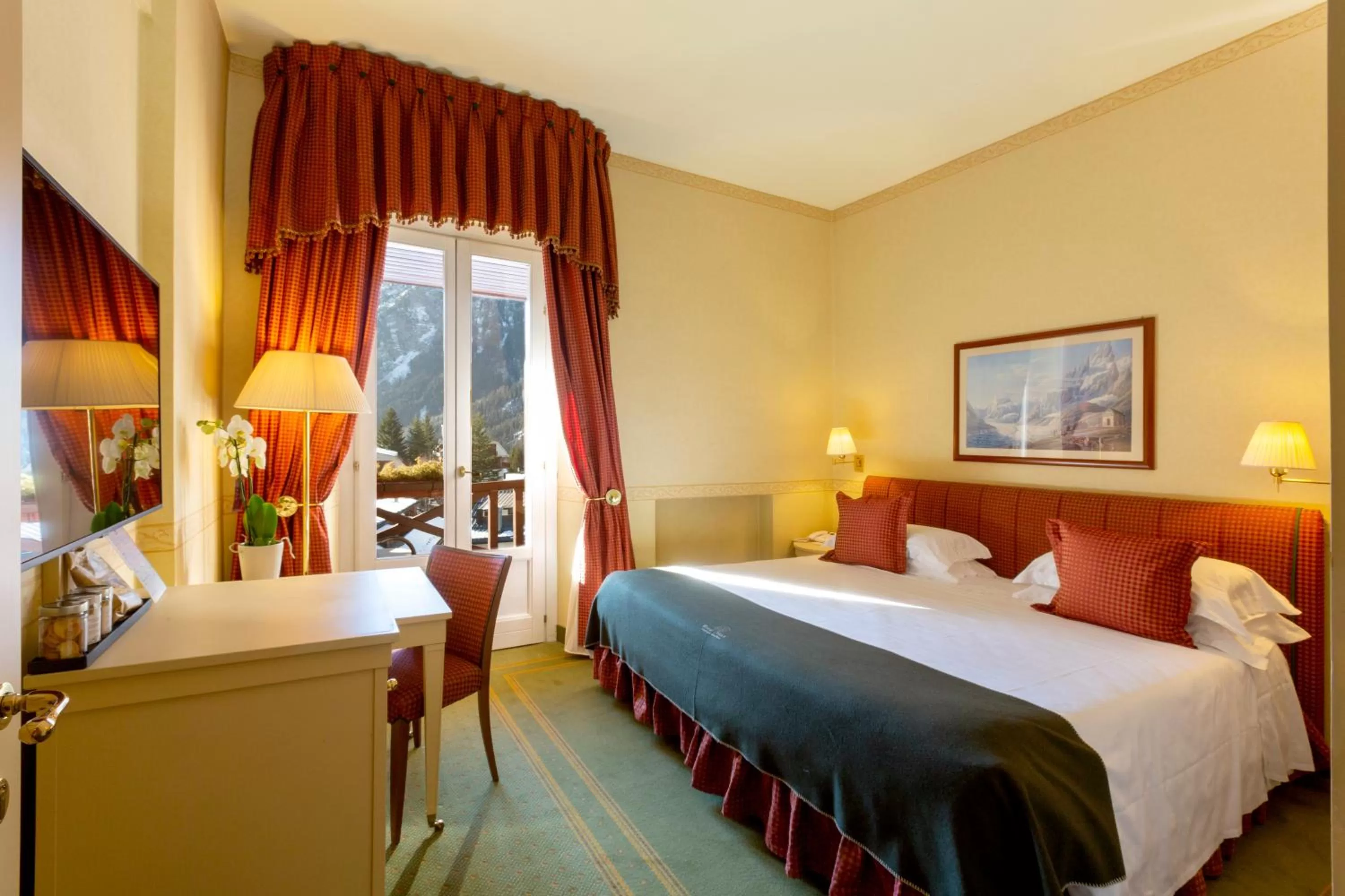 Bed in Grand Hotel Royal E Golf