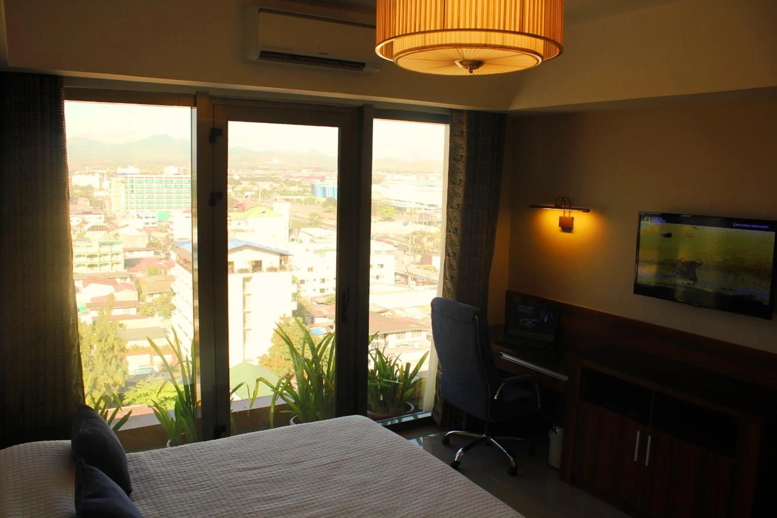 View (from property/room), Bed in Central Park Tower Resort