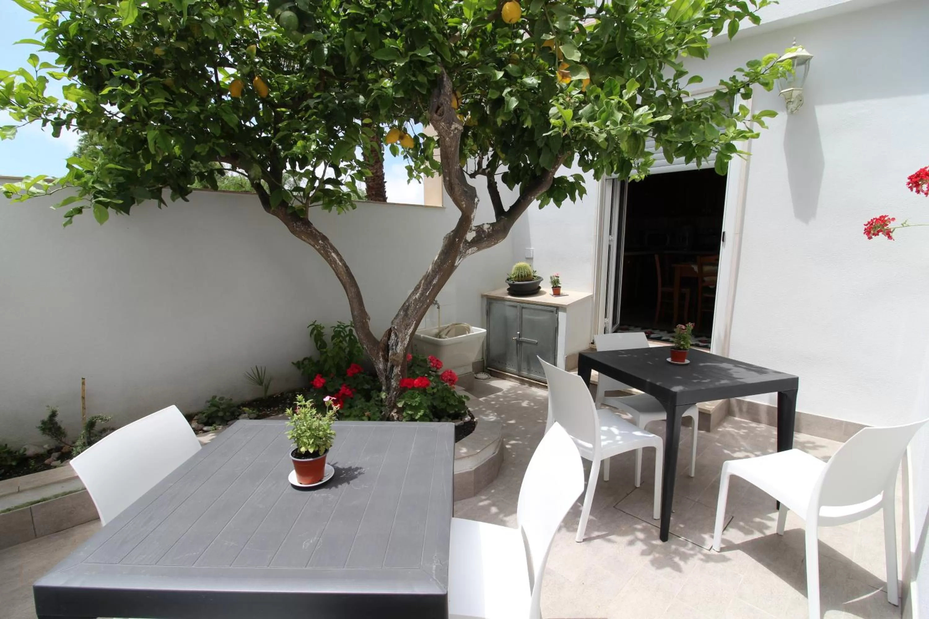 Patio, Restaurant/Places to Eat in BED & BREAKFAST VAL di ERICE