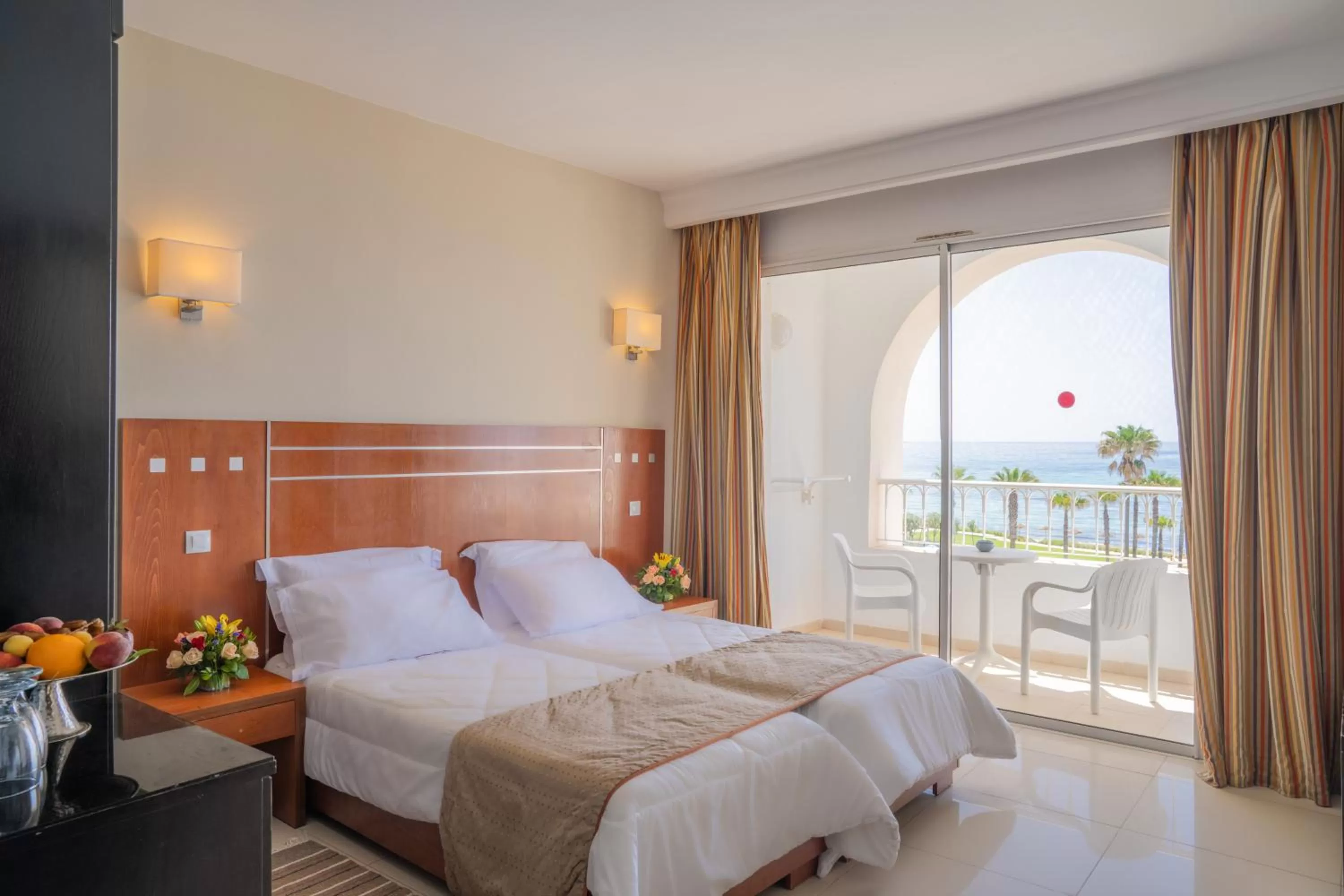 Bed in Khayam Garden Beach Resort & Spa