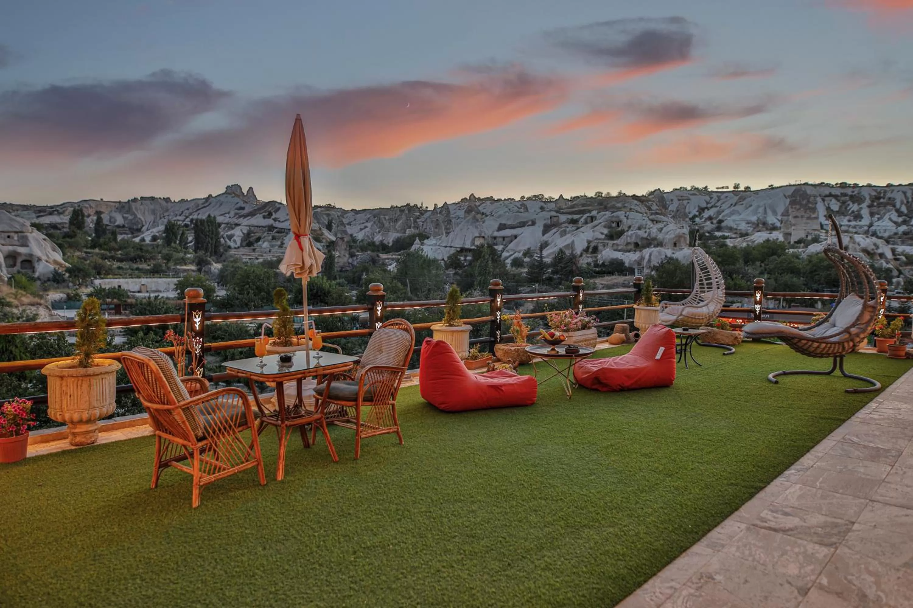 Balcony/Terrace in Şah Saray Cave Suites Halal Hotel