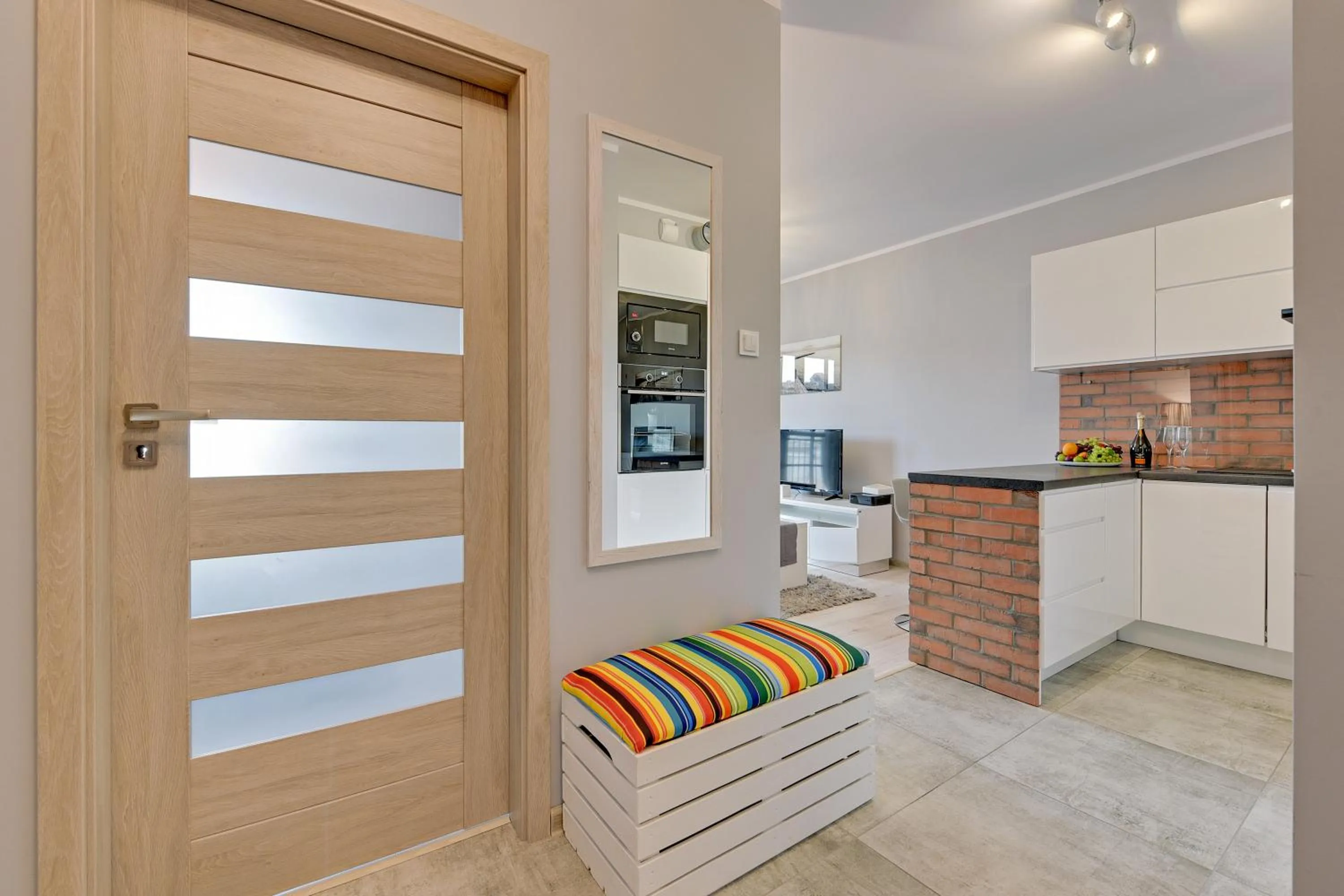 Kitchen or kitchenette in GRANO APARTMENTS Gdańsk Motława SPA & Wellness