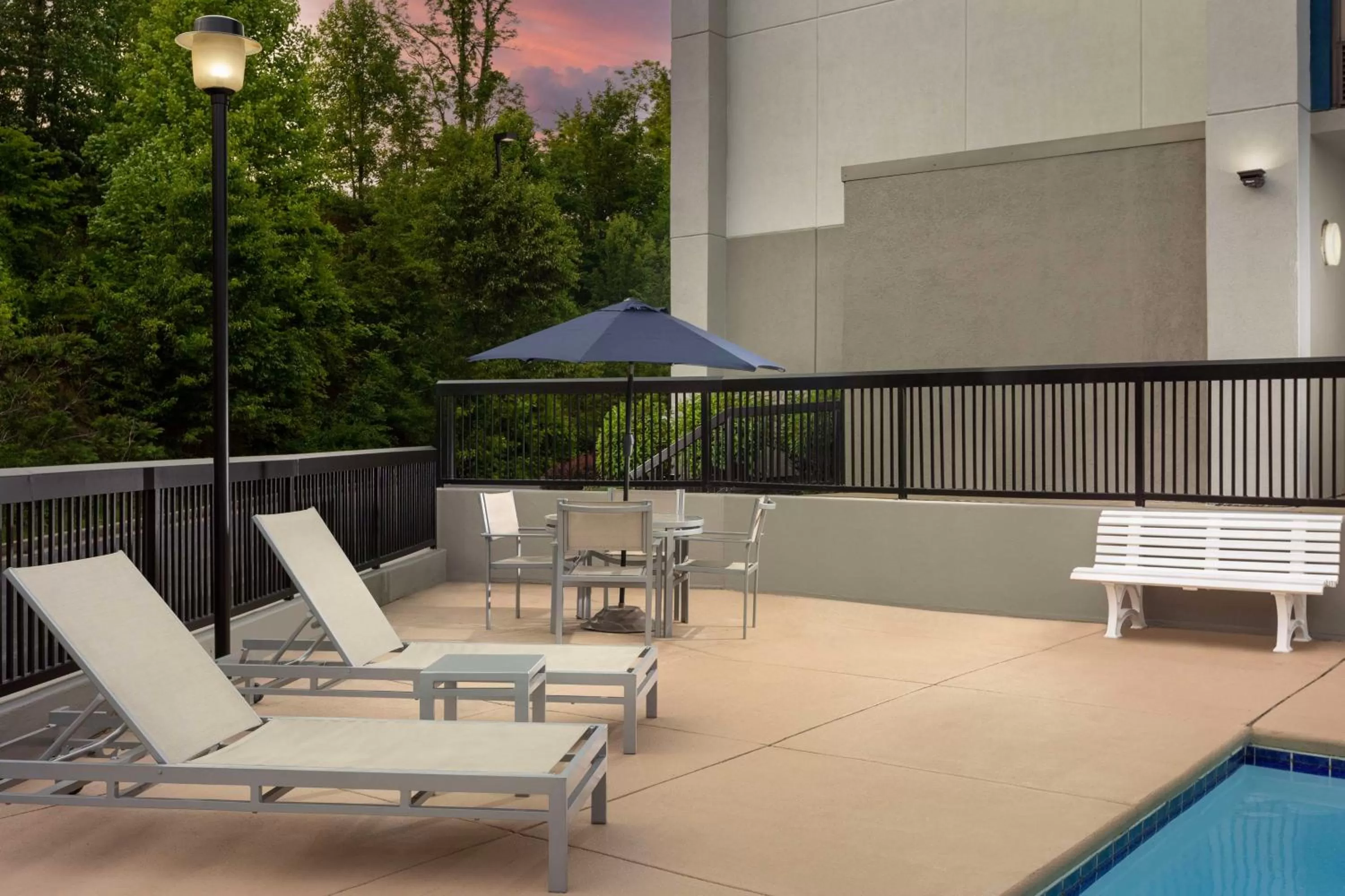 Pool view in Hampton Inn Beckley