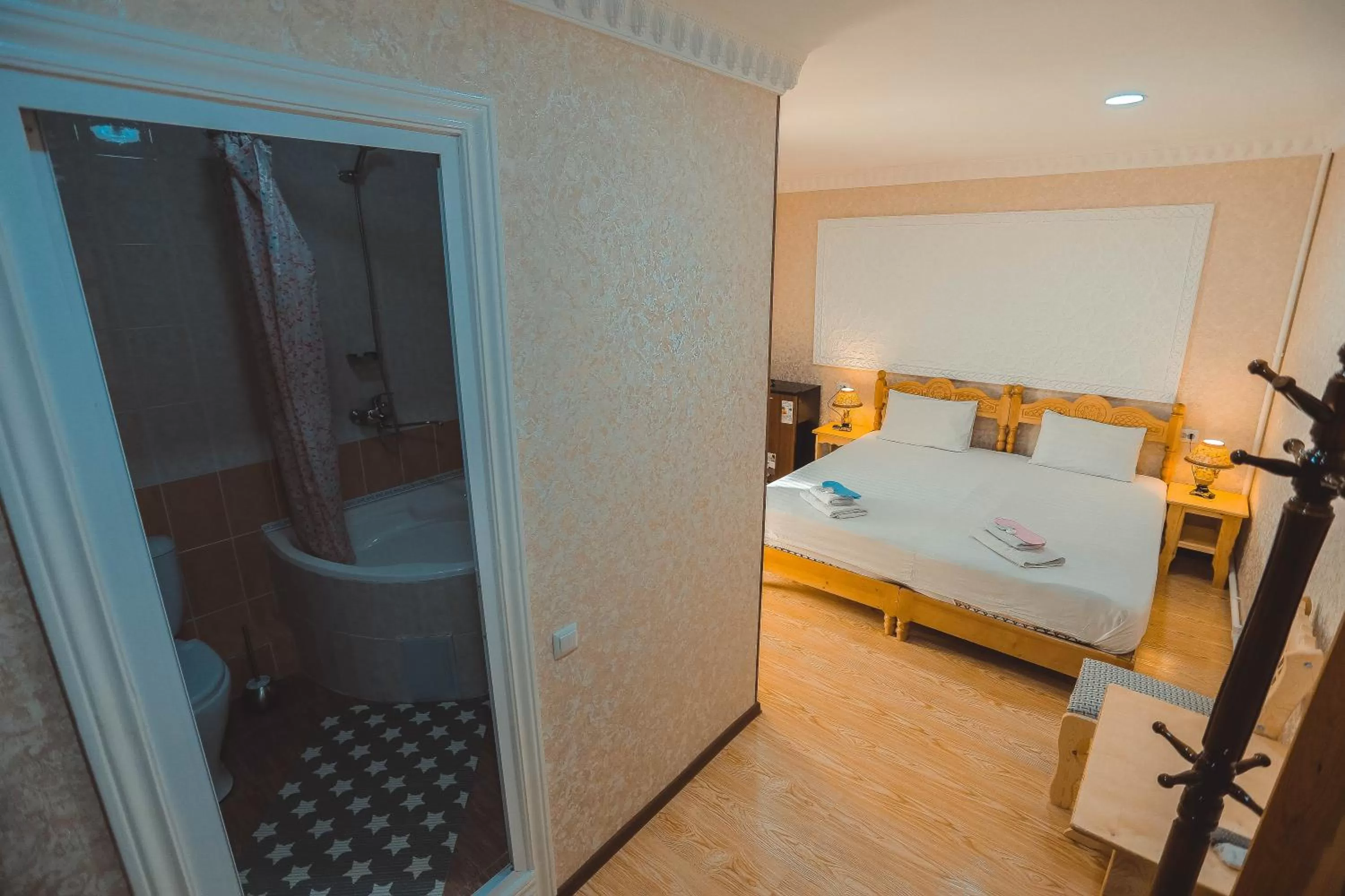 Bed, Bathroom in Yasmin