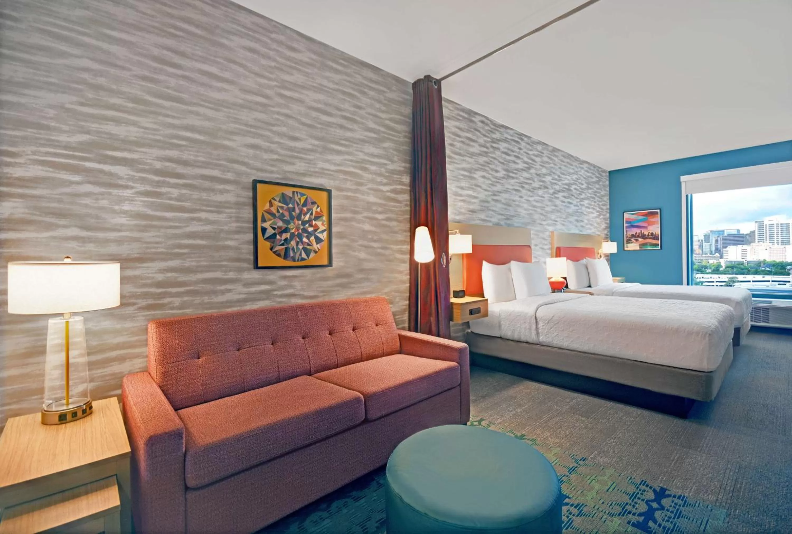 Living room, Bed in Home2 Suites by Hilton Houston Medical Center, TX