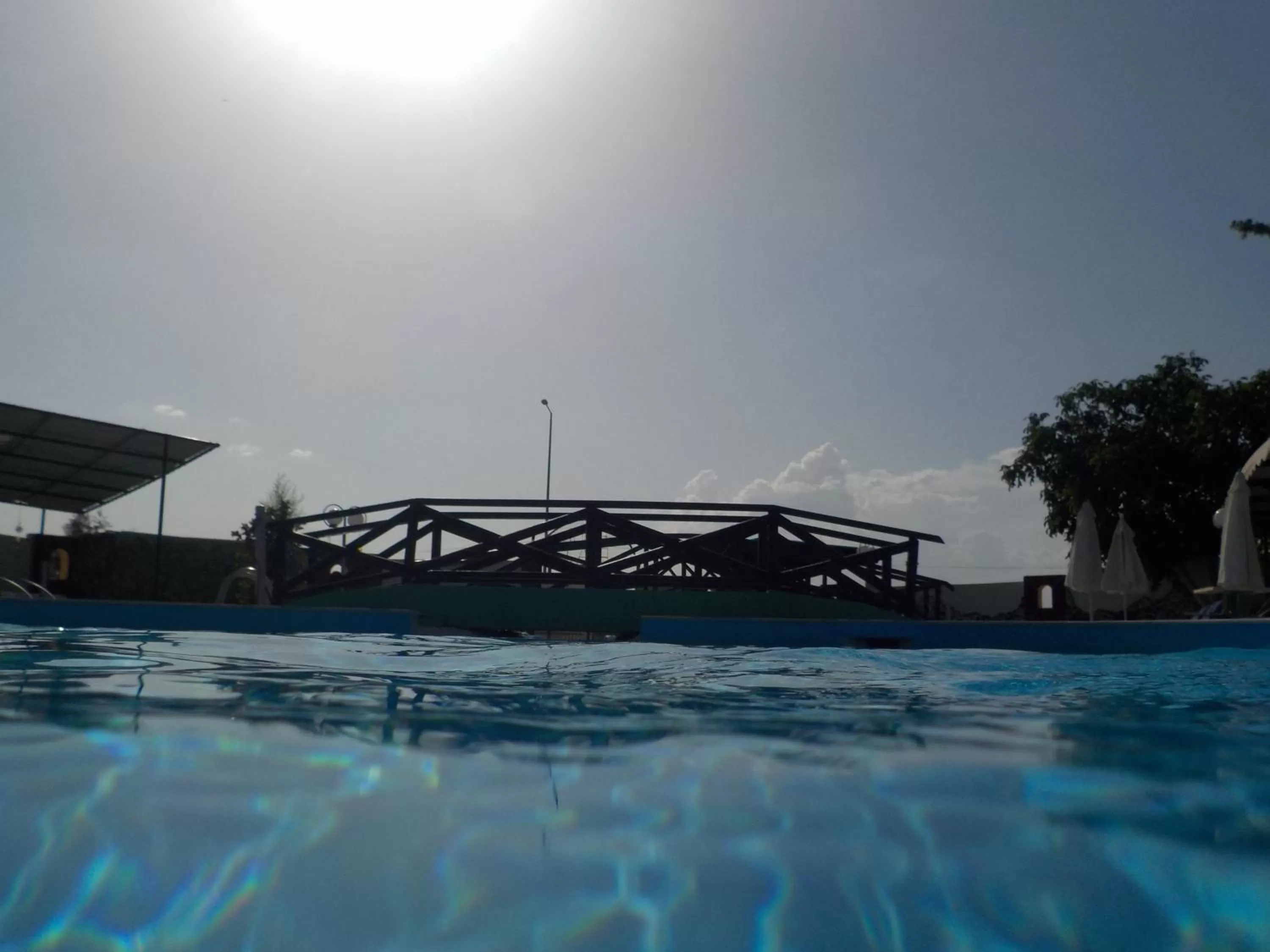 Swimming pool, Winter in Achillion Palace