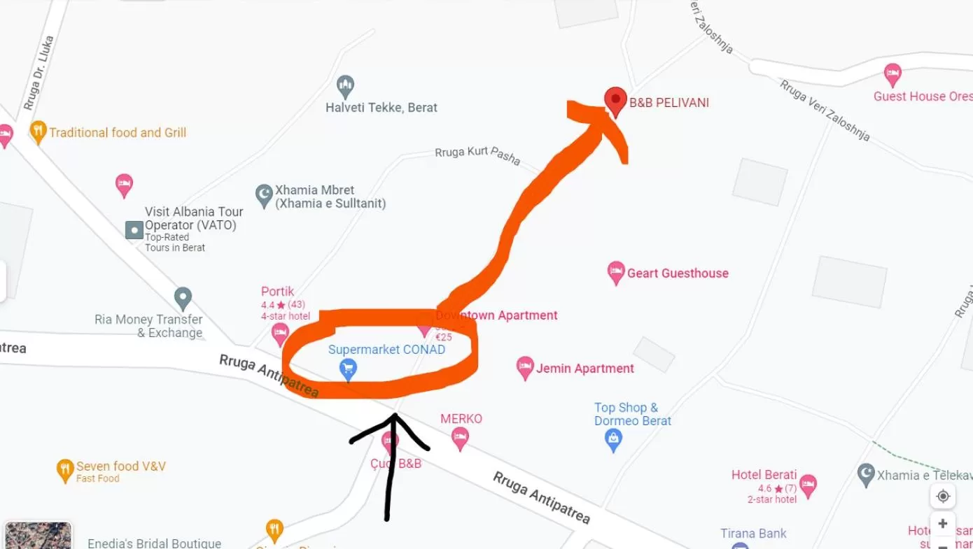 Bird's-eye View in Guesthouse "PELIVANI"