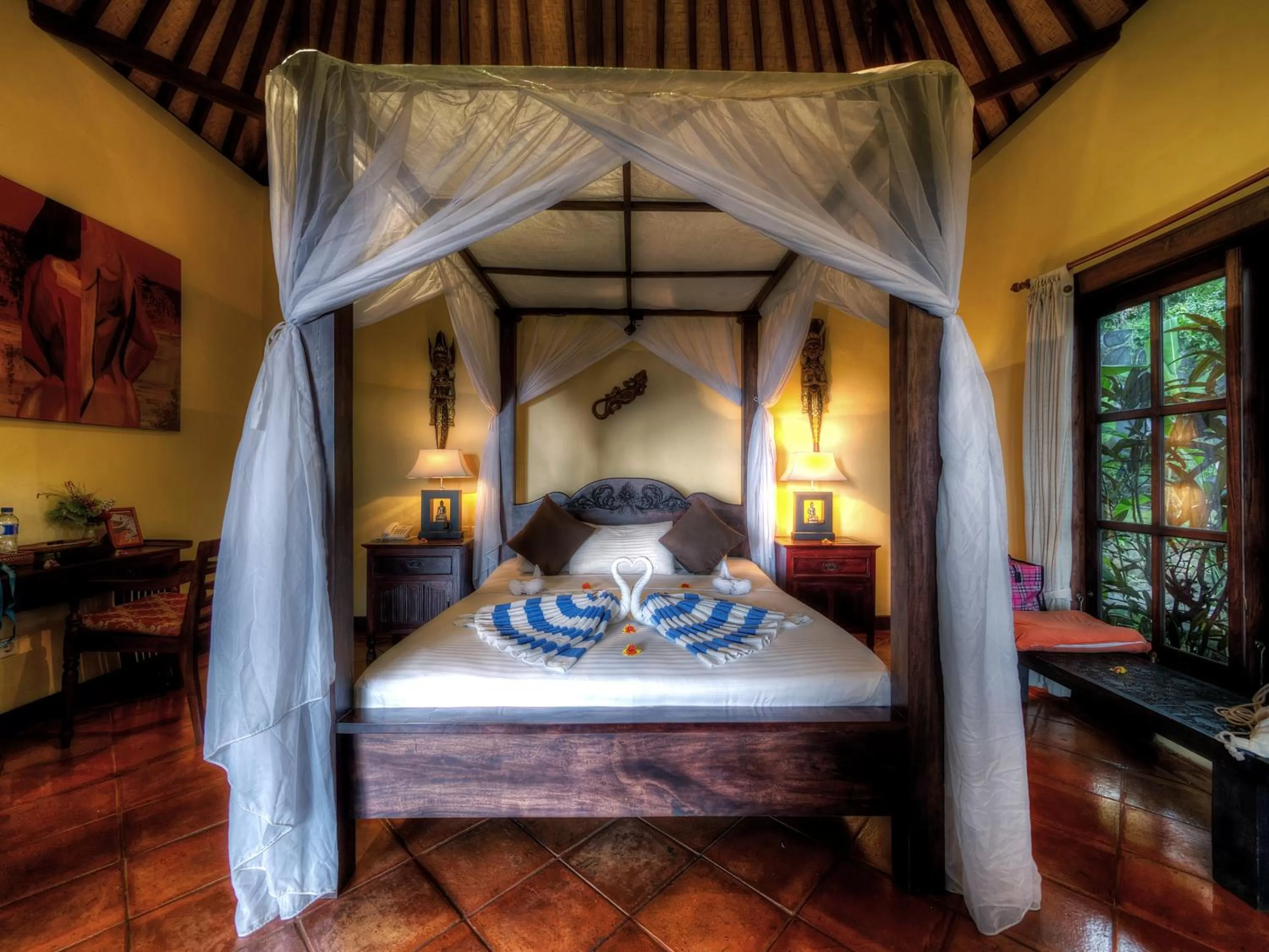 Bed in Puri Mangga Sea View Resort and Spa