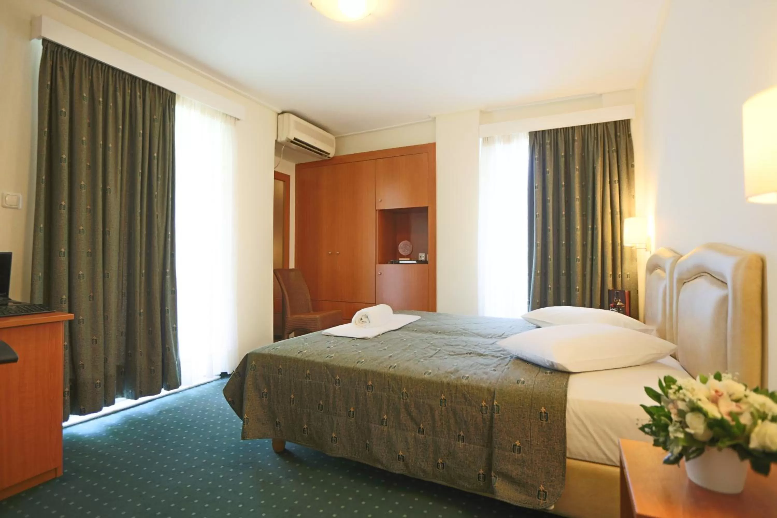 Shower, Bed in Nestorion Hotel