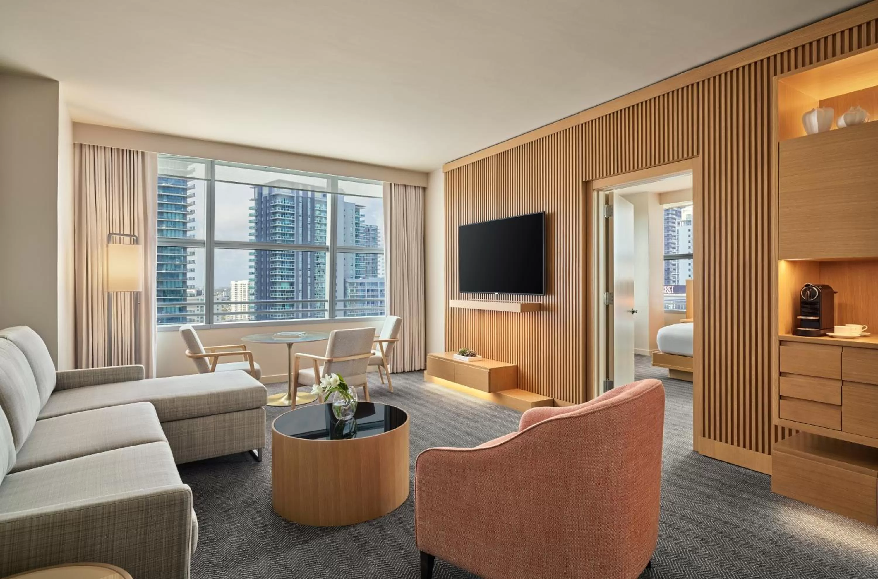 Living room in Hotel AKA Brickell