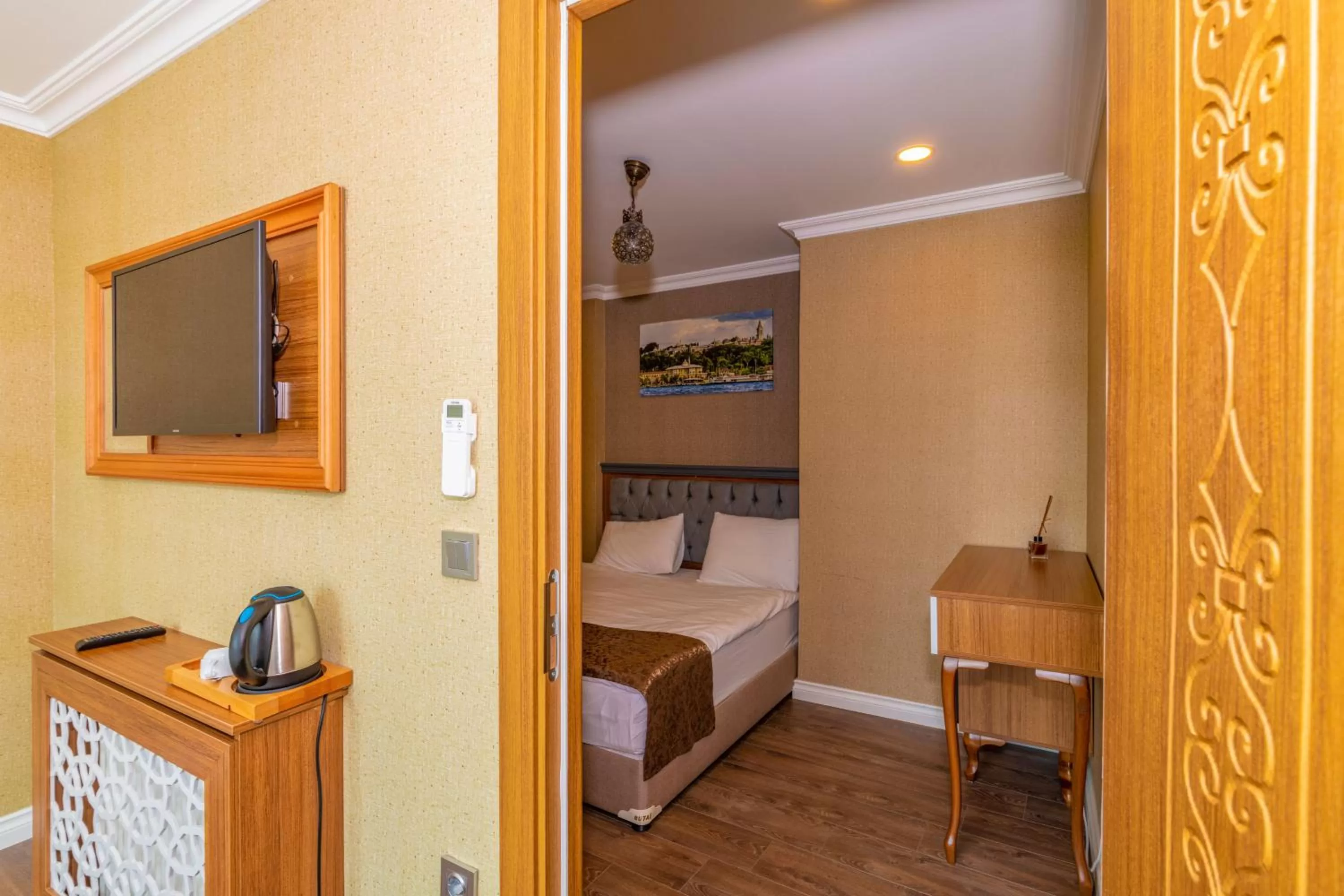 Bed in Golden Sand Hotel