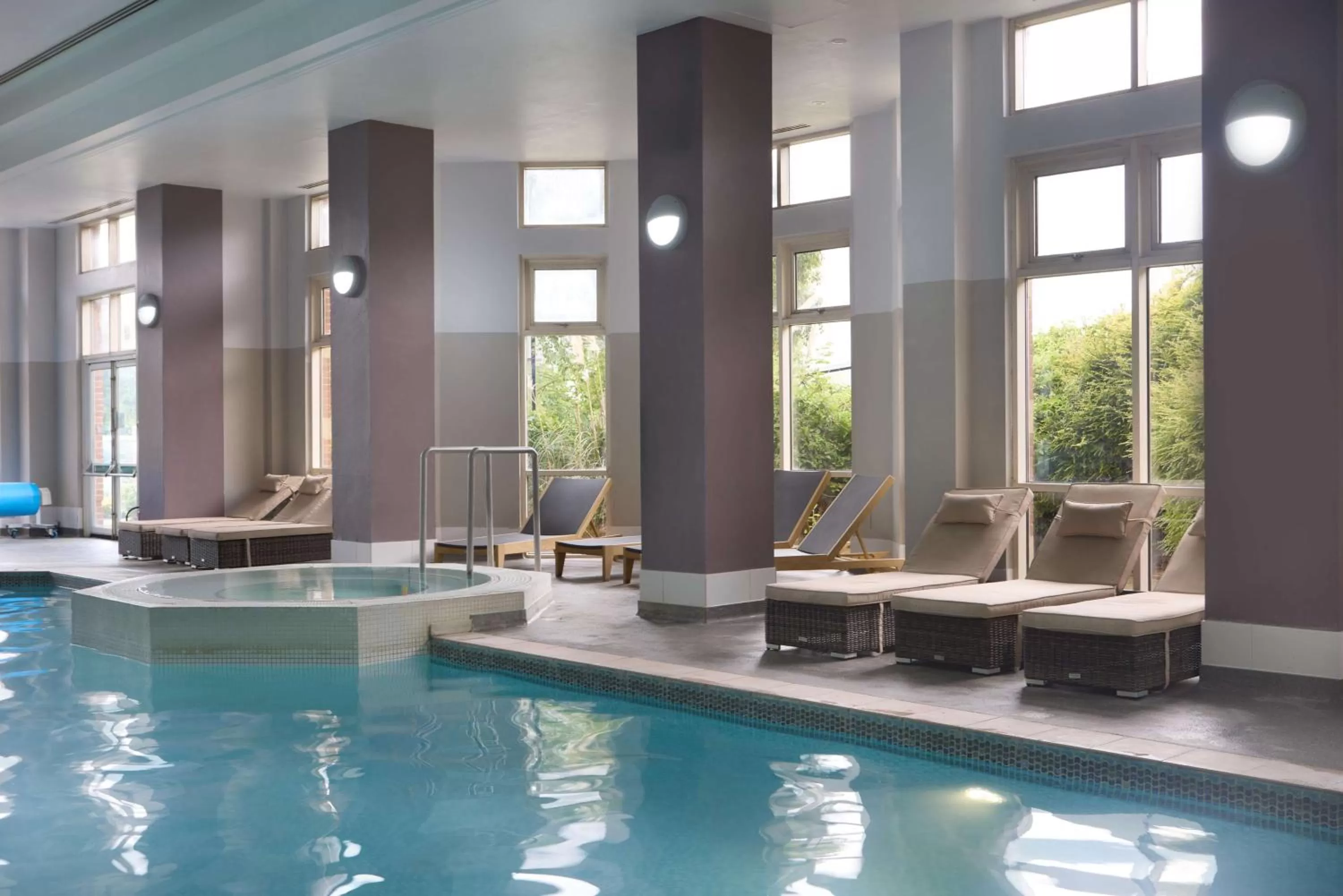 Pool view in DoubleTree by Hilton Dartford Bridge