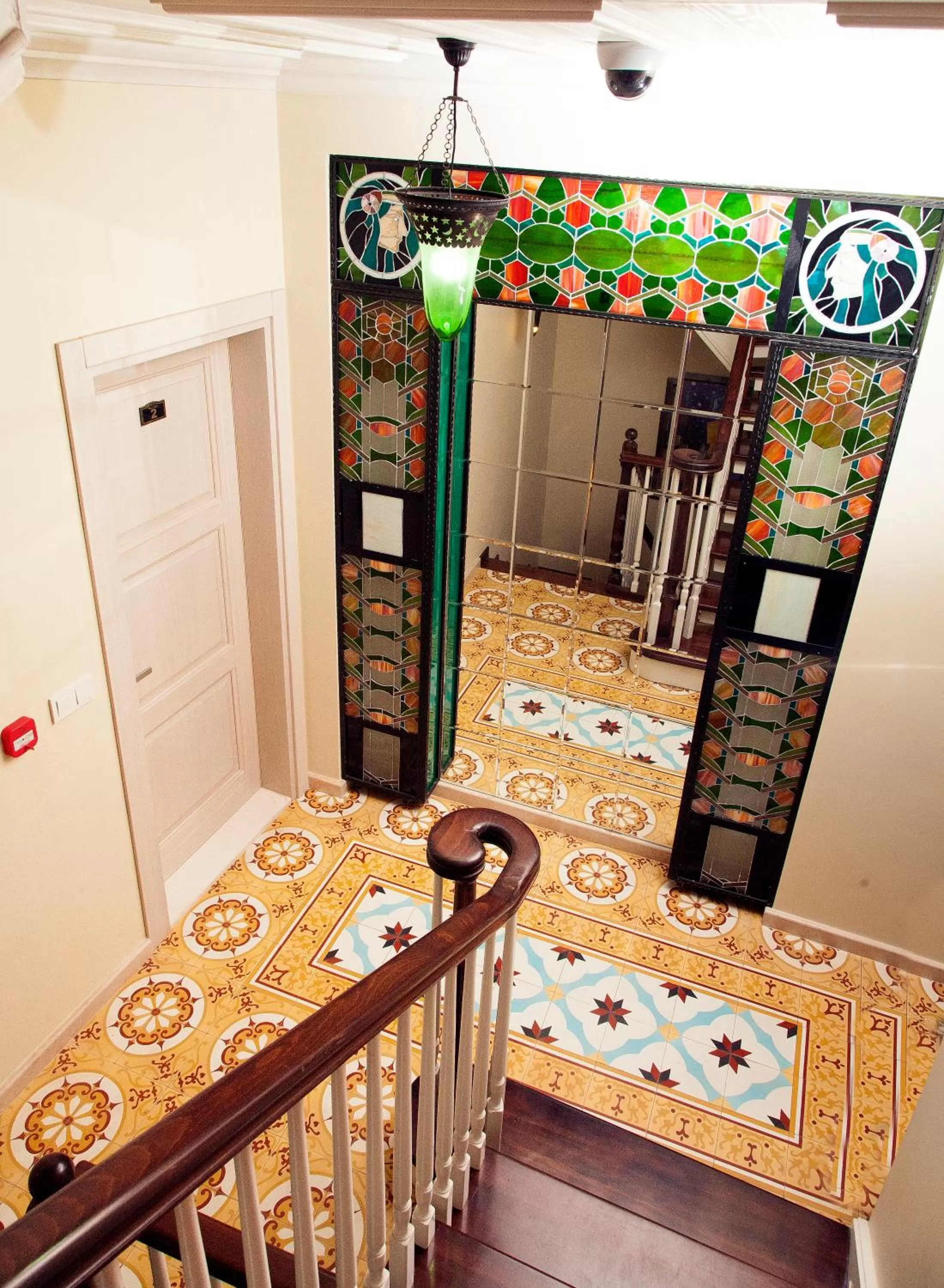 Decorative detail, Bed in Villa Pera Suite Hotel