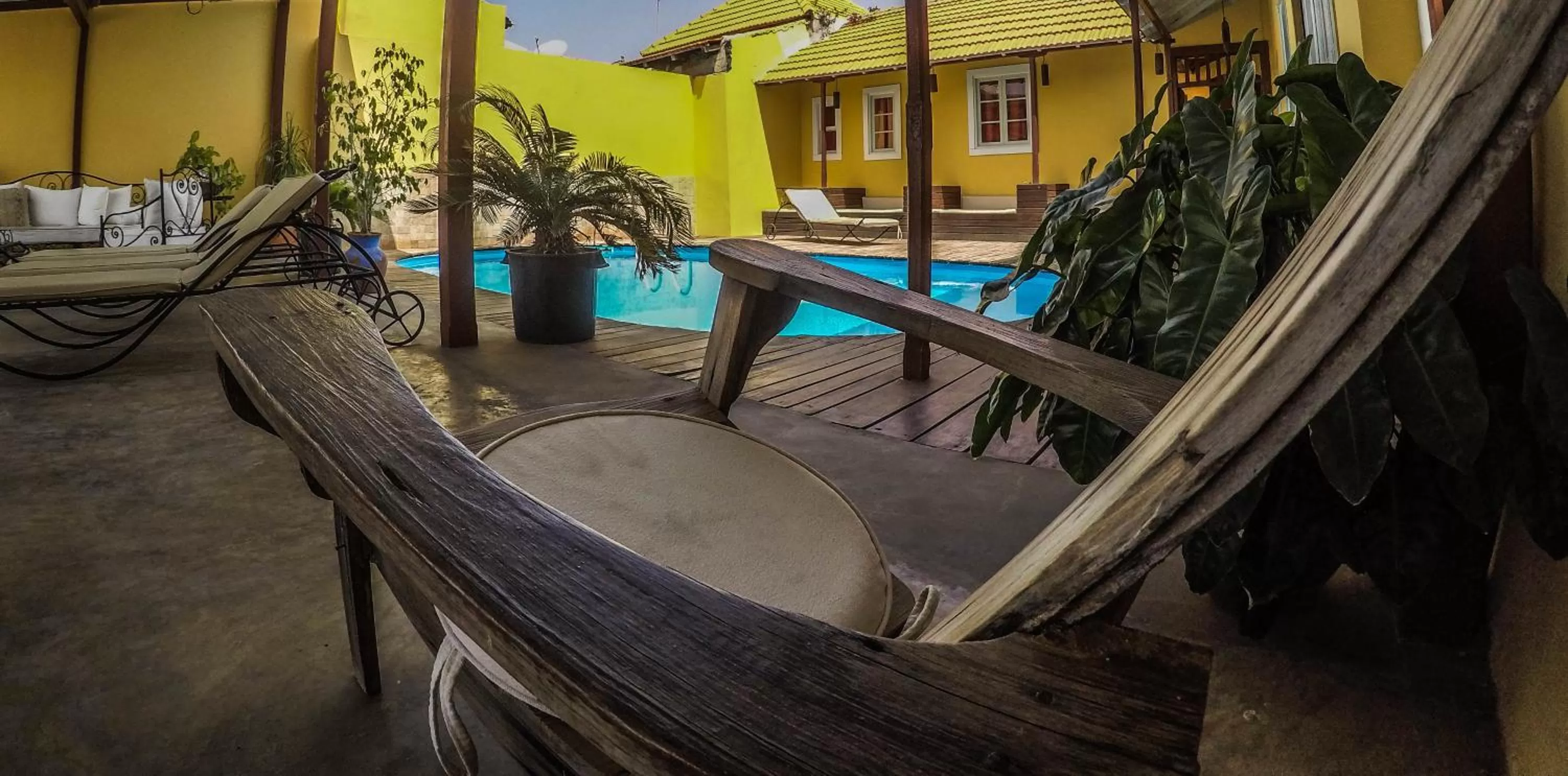 Pool view in The Colonial Guest House