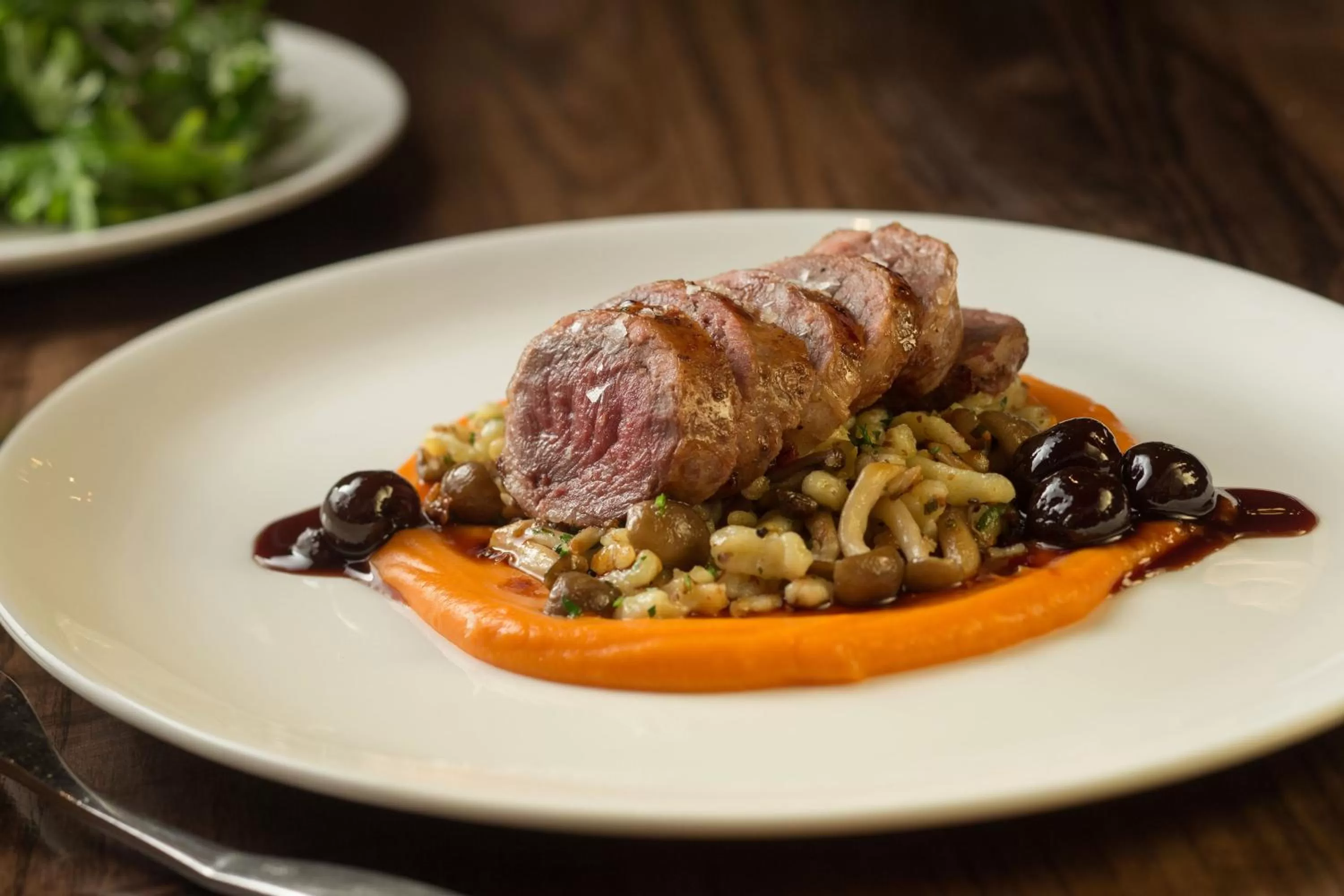 Food close-up in Riverhouse Lodge