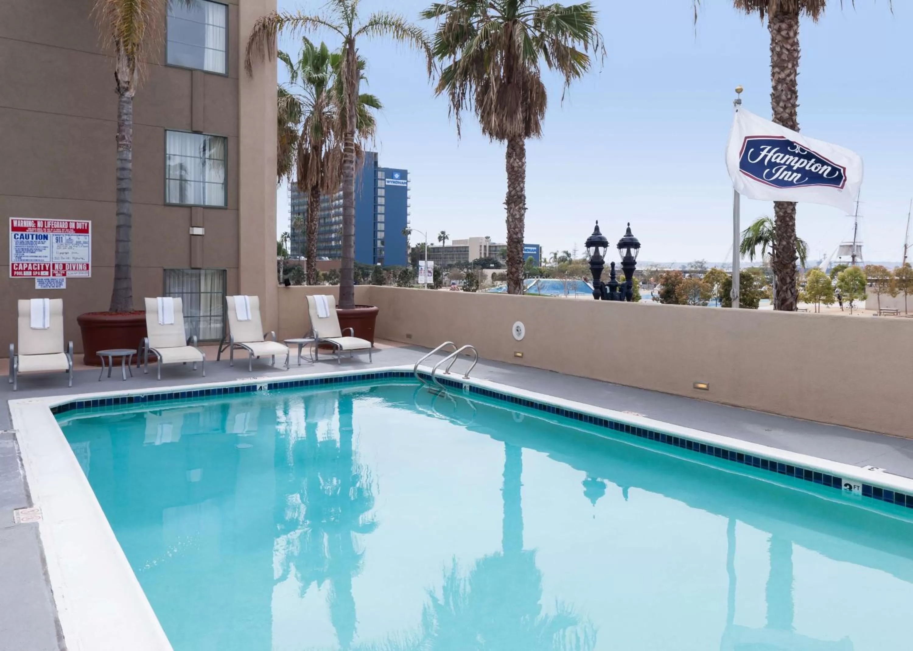 Pool view in Hampton Inn San Diego Downtown