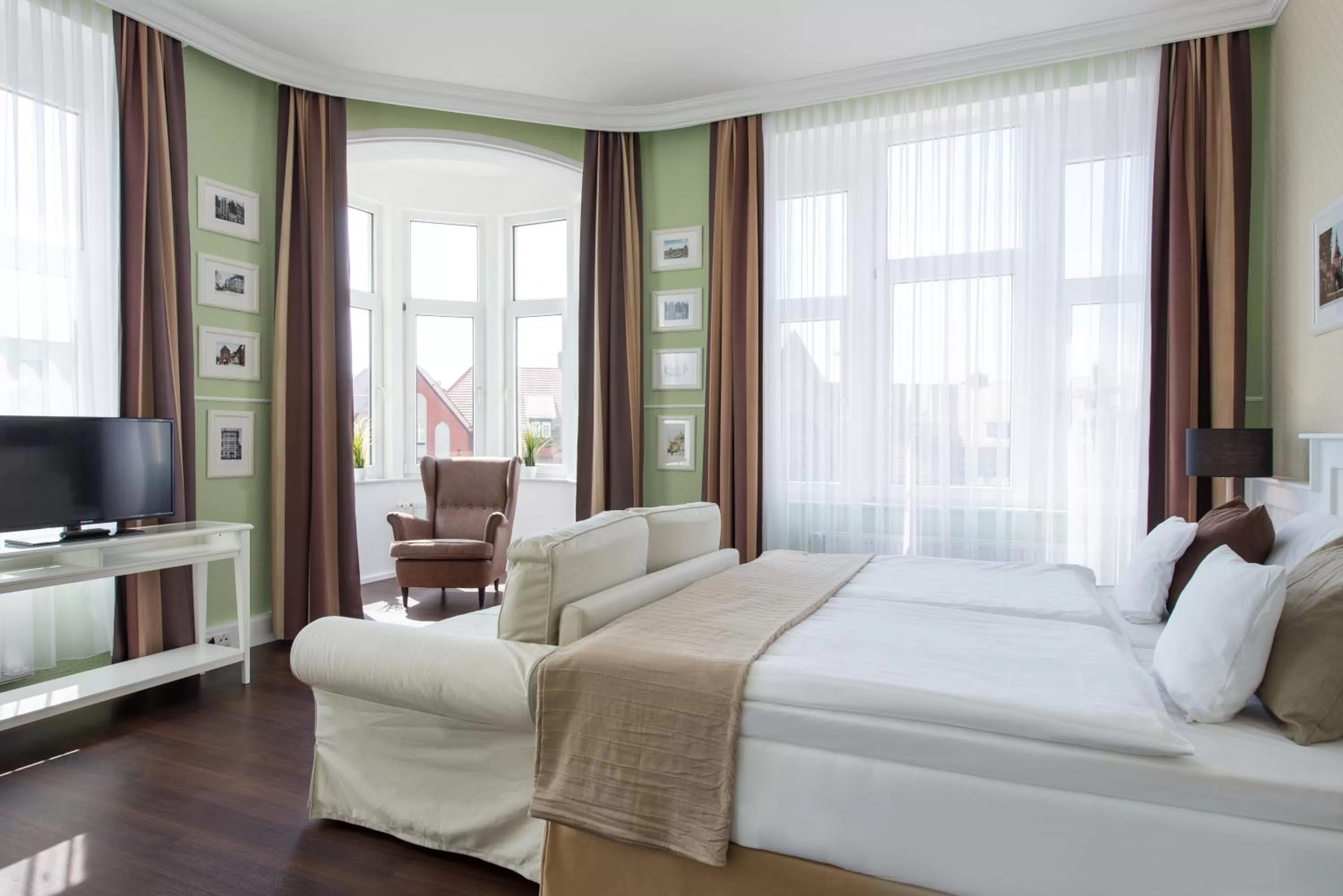 Bed in Hotel Stralsund