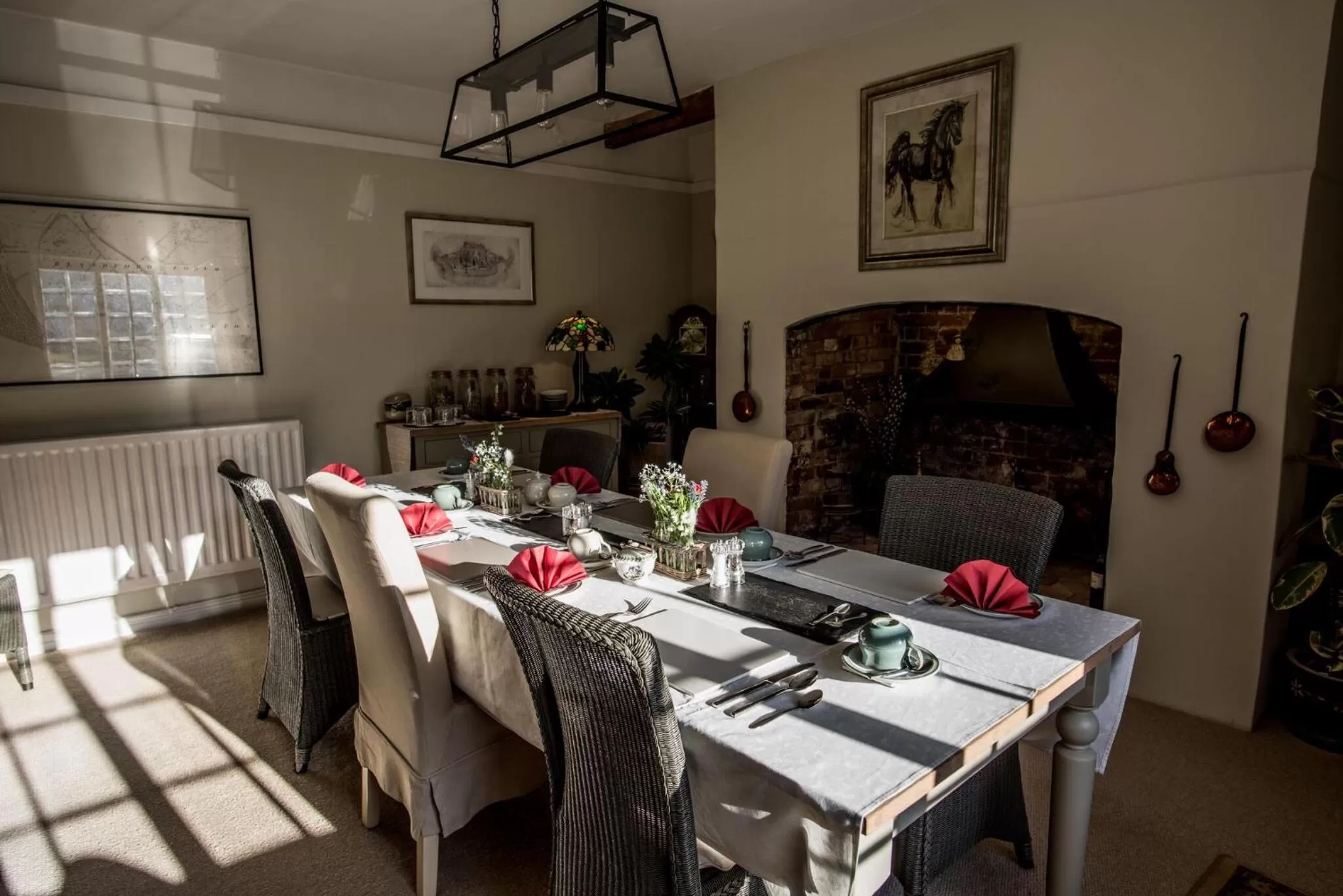 Dining area in St Leonards Farmhouse