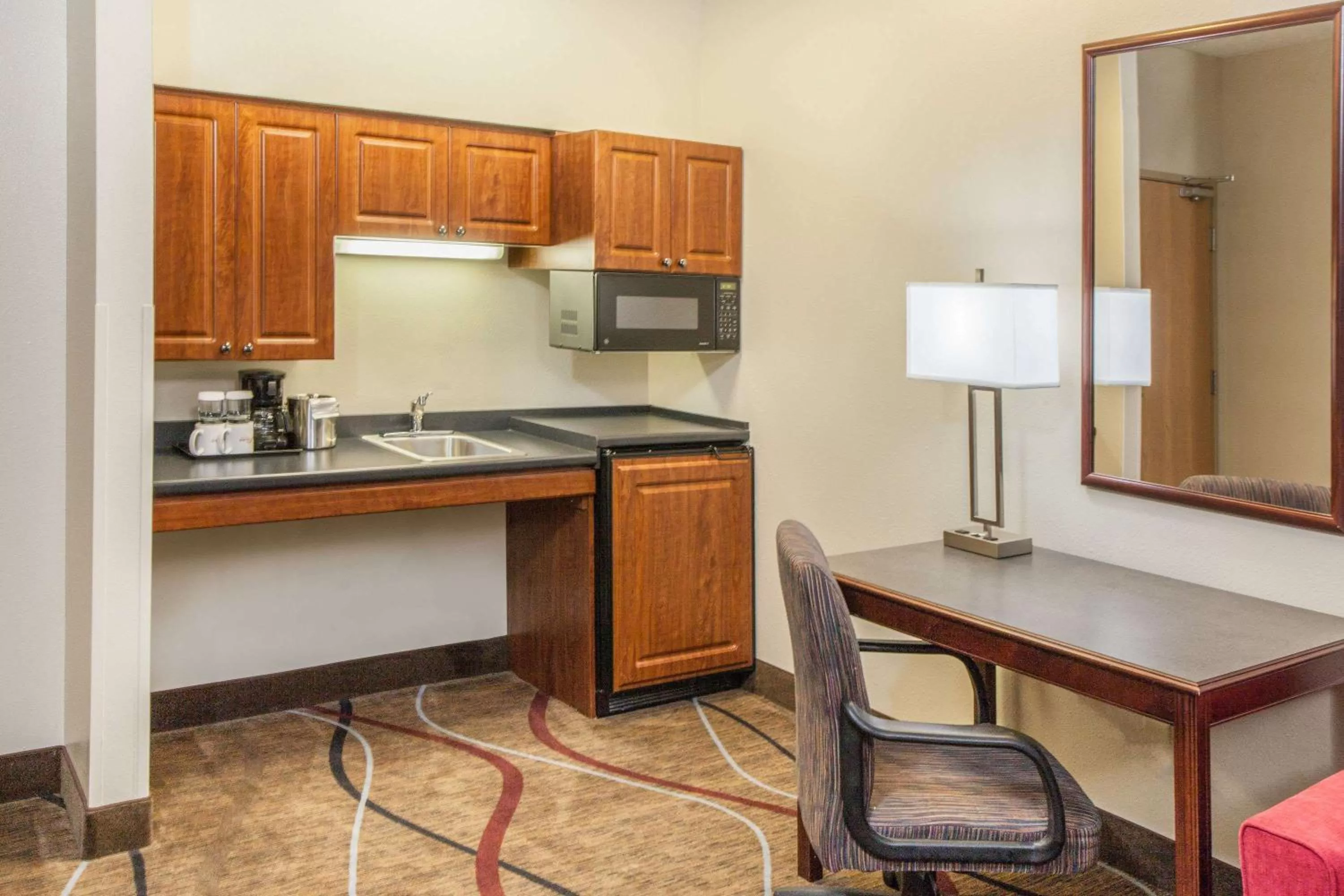 Efficiency Room with Two Queen Beds and Full Kitchen - Non-Smoking in Hawthorn Extended Stay by Wyndham Bloomington