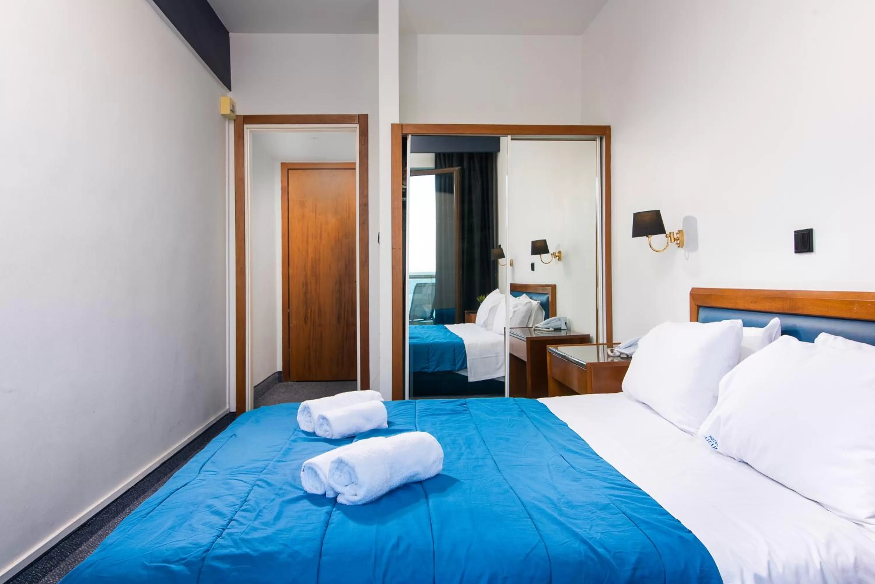 Bedroom, Bed in Hotel Aigli