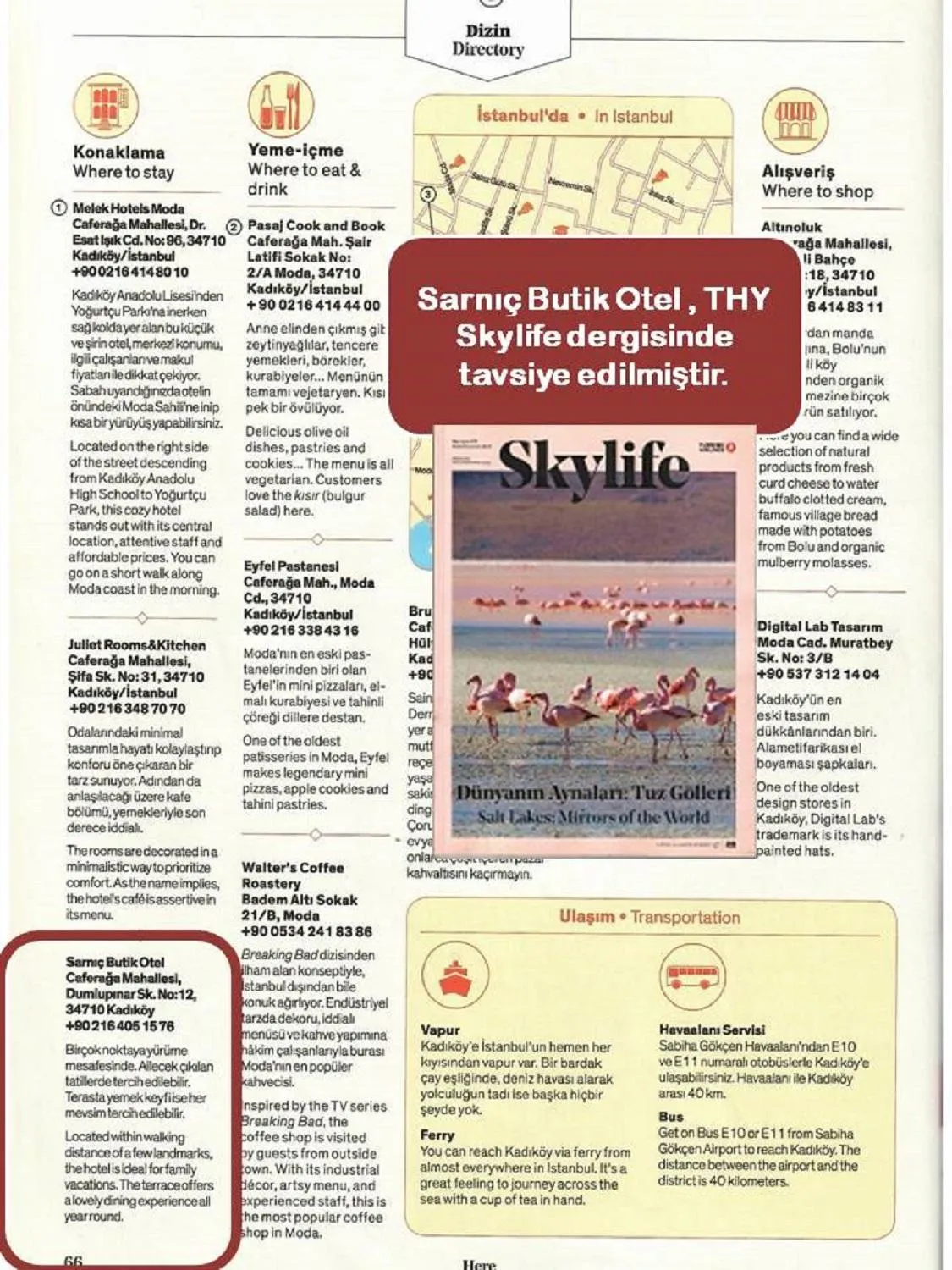 Certificate/Award in Sarnıç Butik Otel