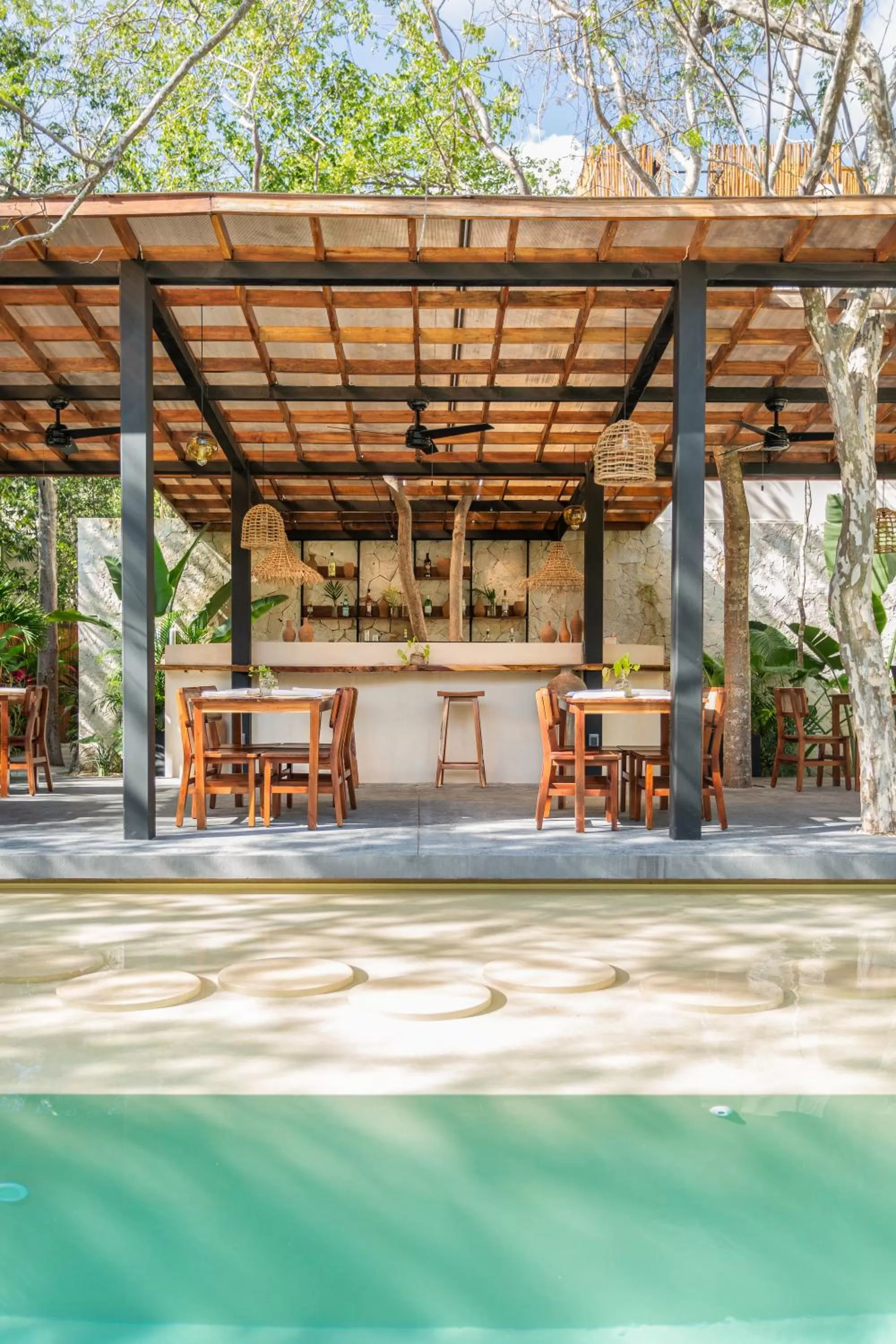 Dining area in Atman Residences Tulum