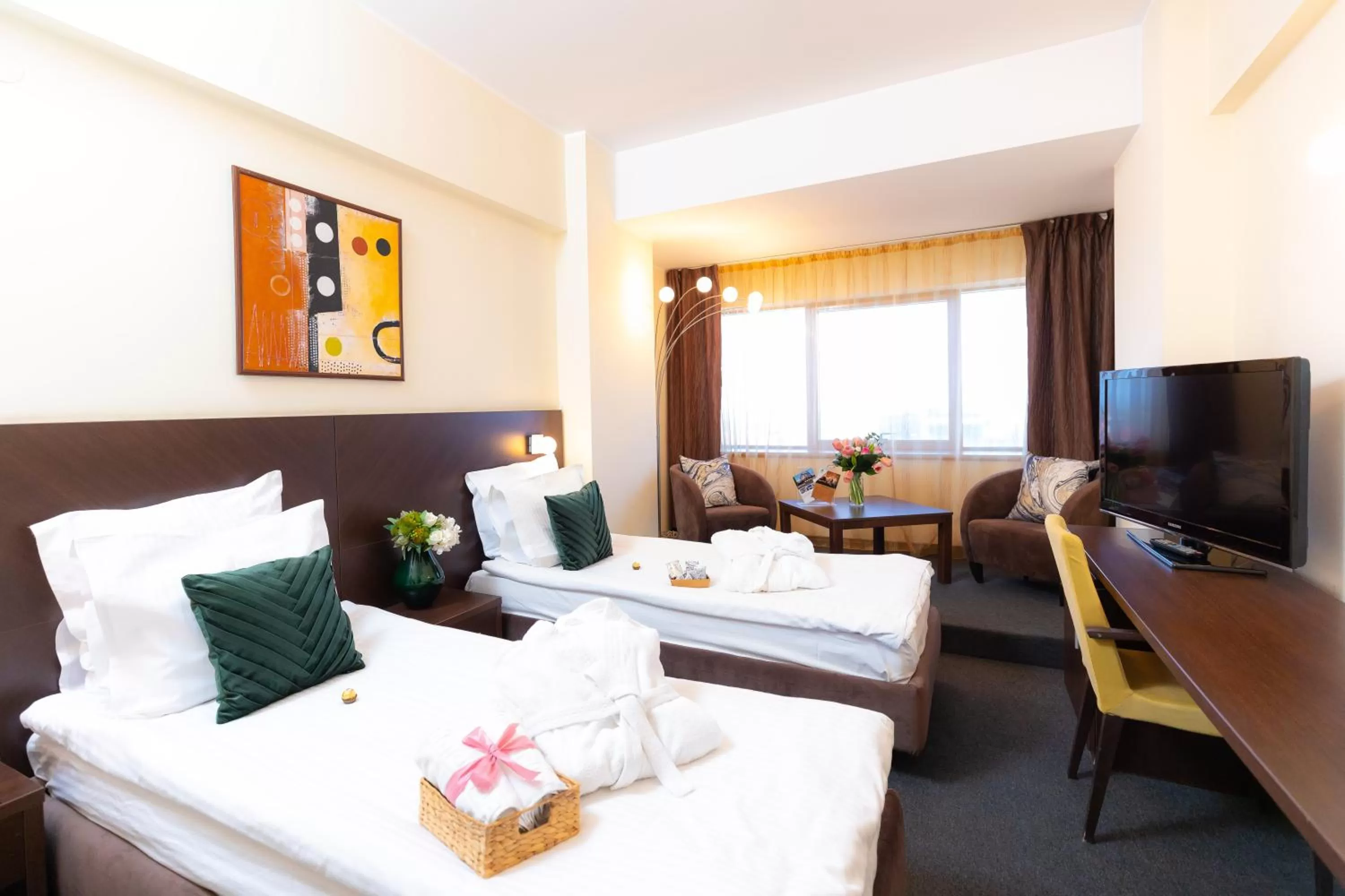 View (from property/room), Bed in Hotel Terra Balneo