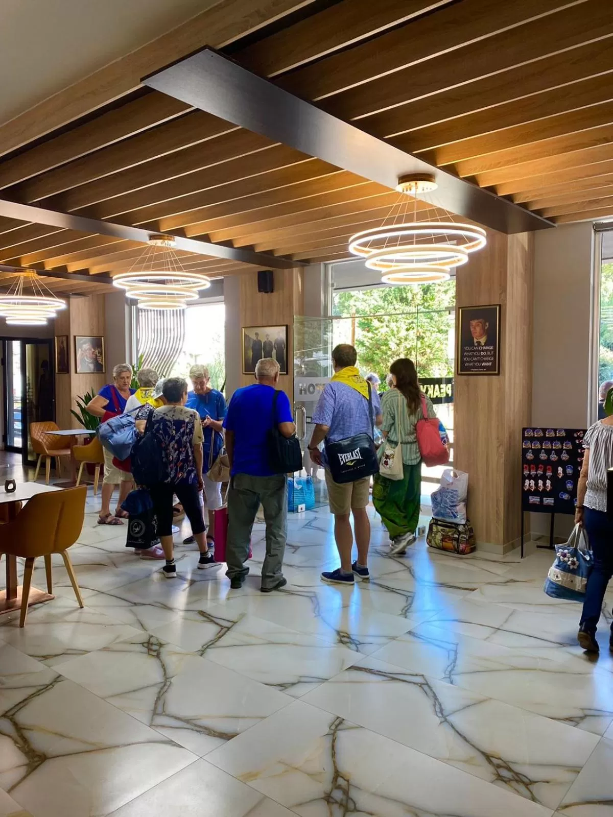 group of guests in Peaky Hotel