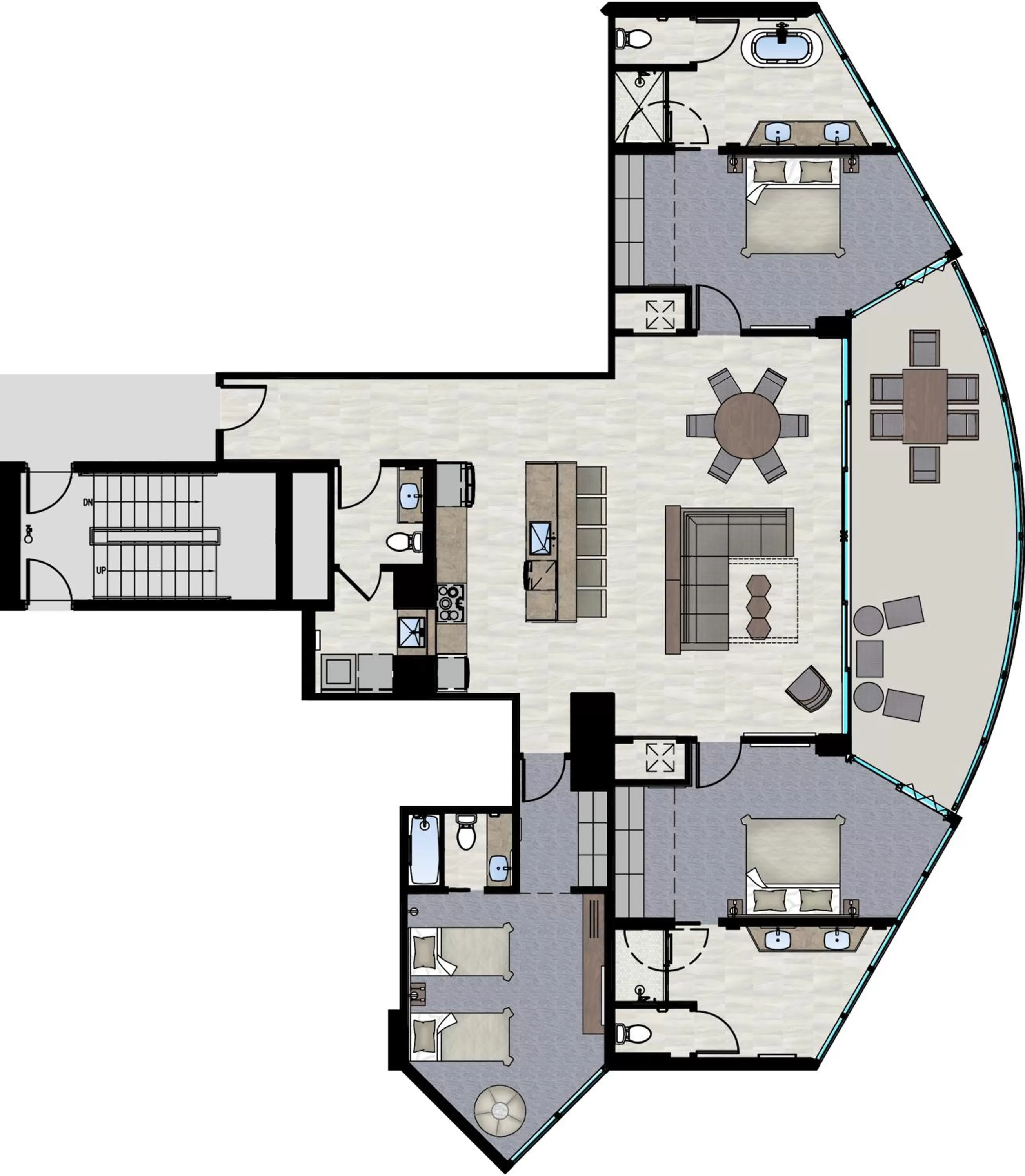 Floor plan in Max Beach Resort