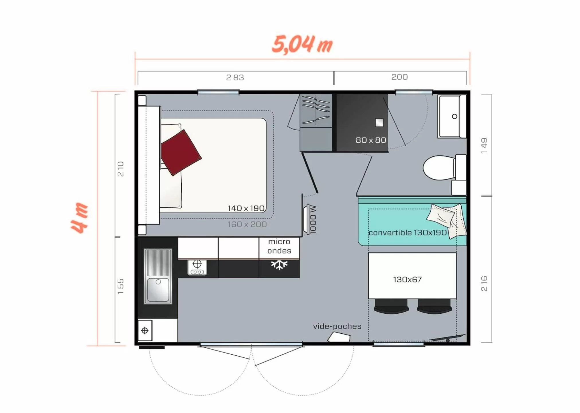 Floor Plan in Motel- Bungalow-& Chaletpark de Brenkberg