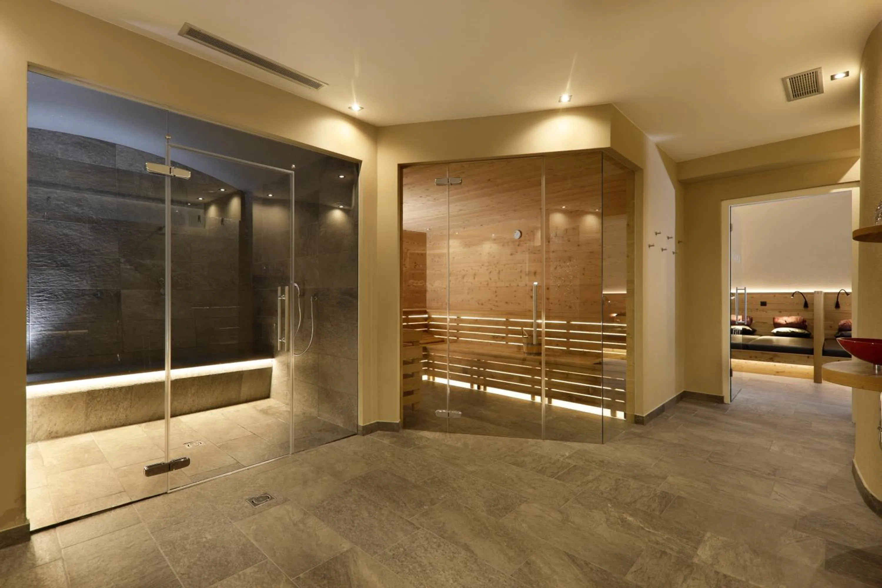 Sauna in Das Mitterplarser Hotel