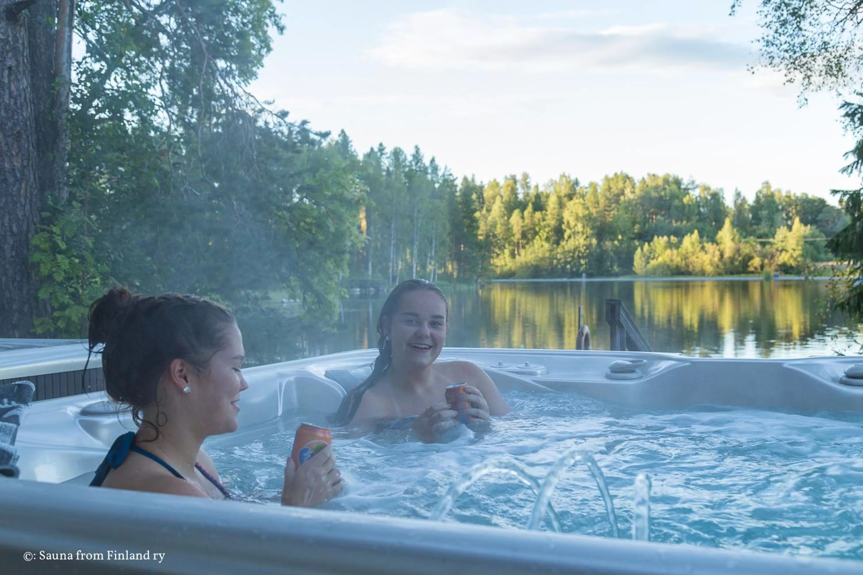 Hot Tub, Guests in Varjola Holiday Center