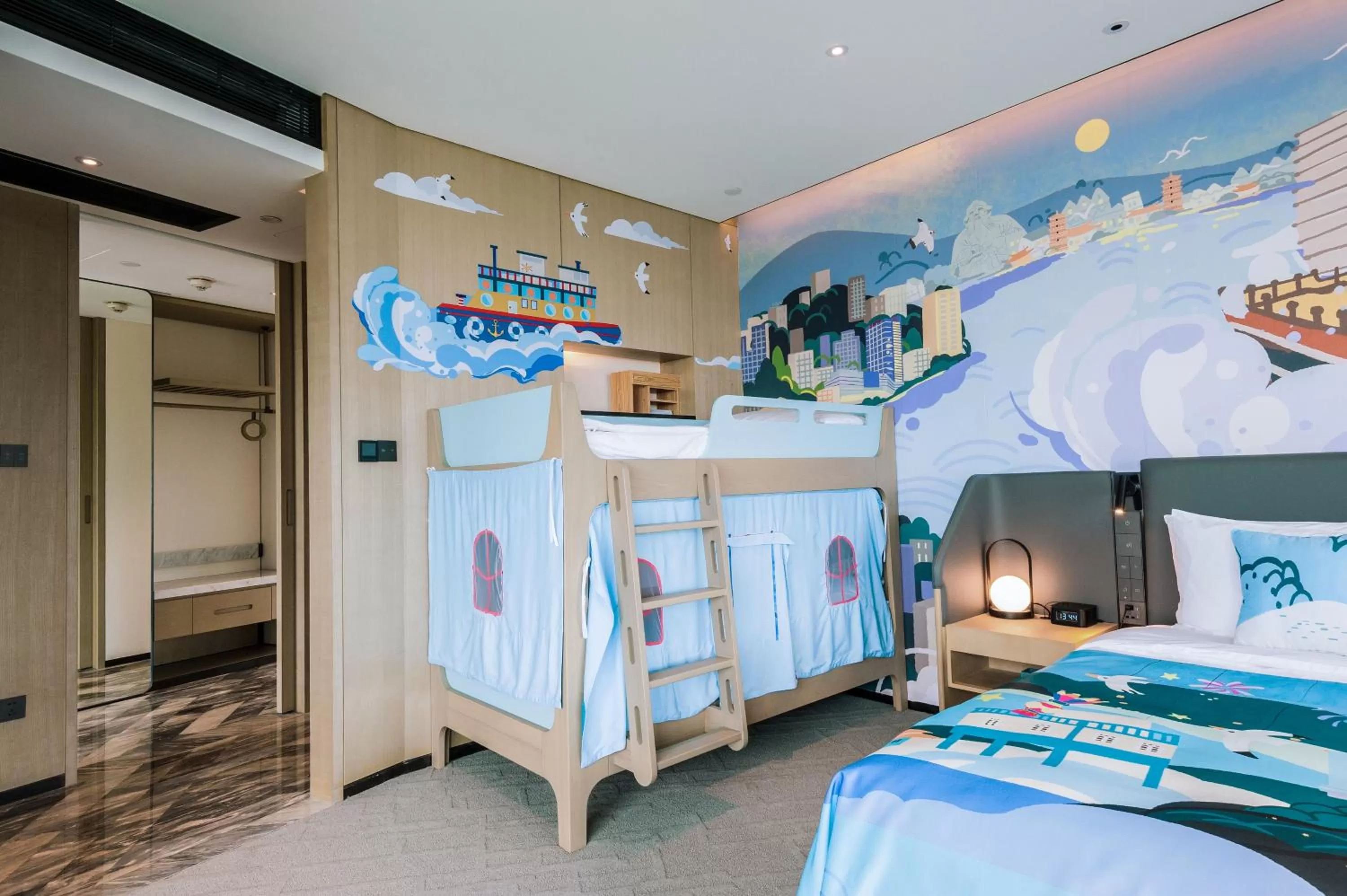 Decorative detail, Bed in Crowne Plaza Quanzhou Riverview by IHG