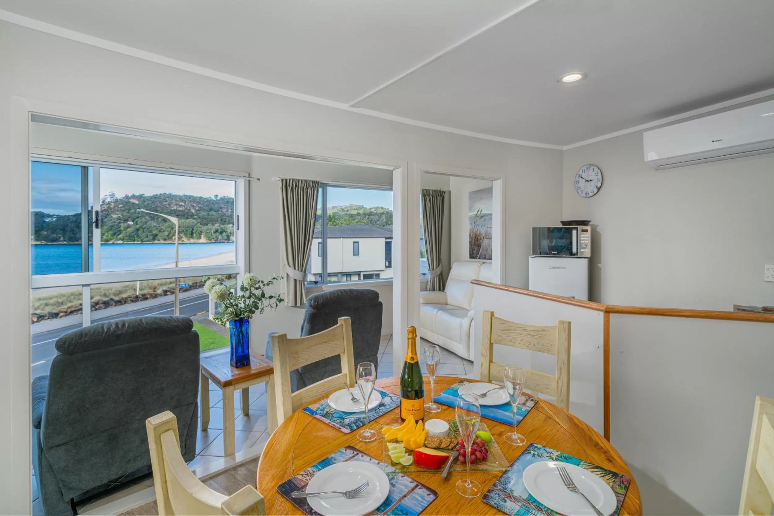 Dining area in Waterfront Apartments Whitianga