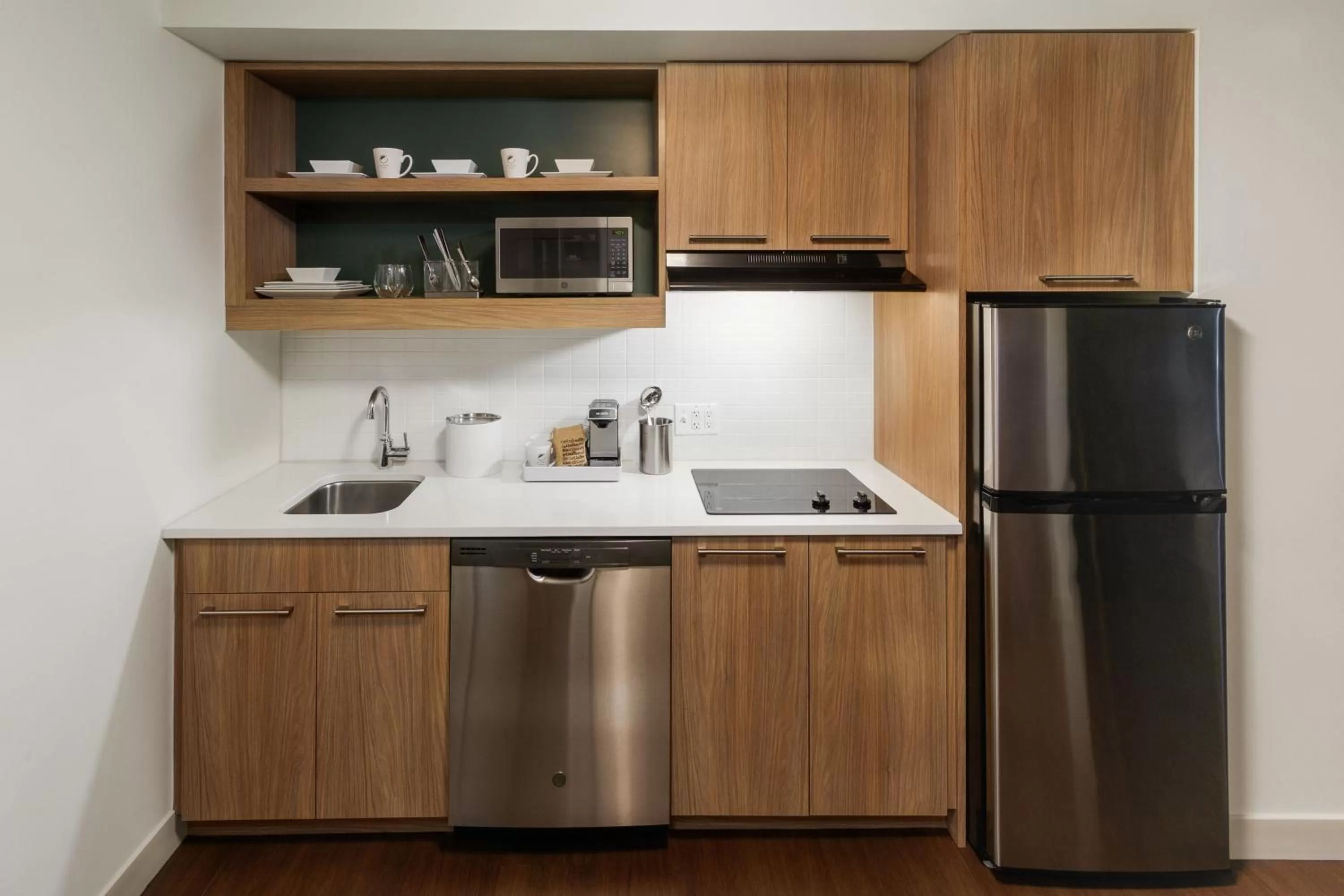 Kitchen or kitchenette in Element Detroit at the Metropolitan