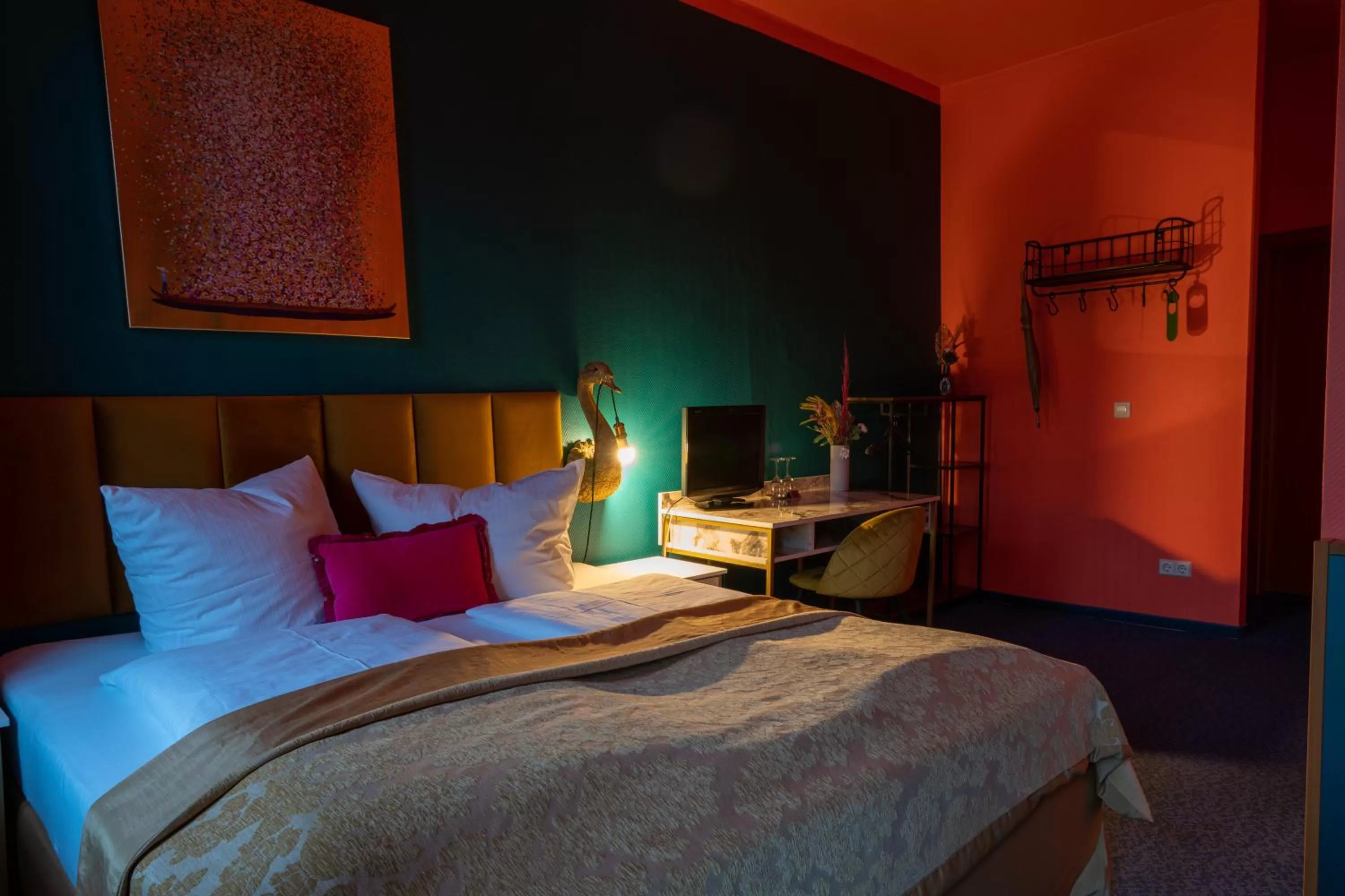 Bed in Boutique Hotel Rothenburger Hof