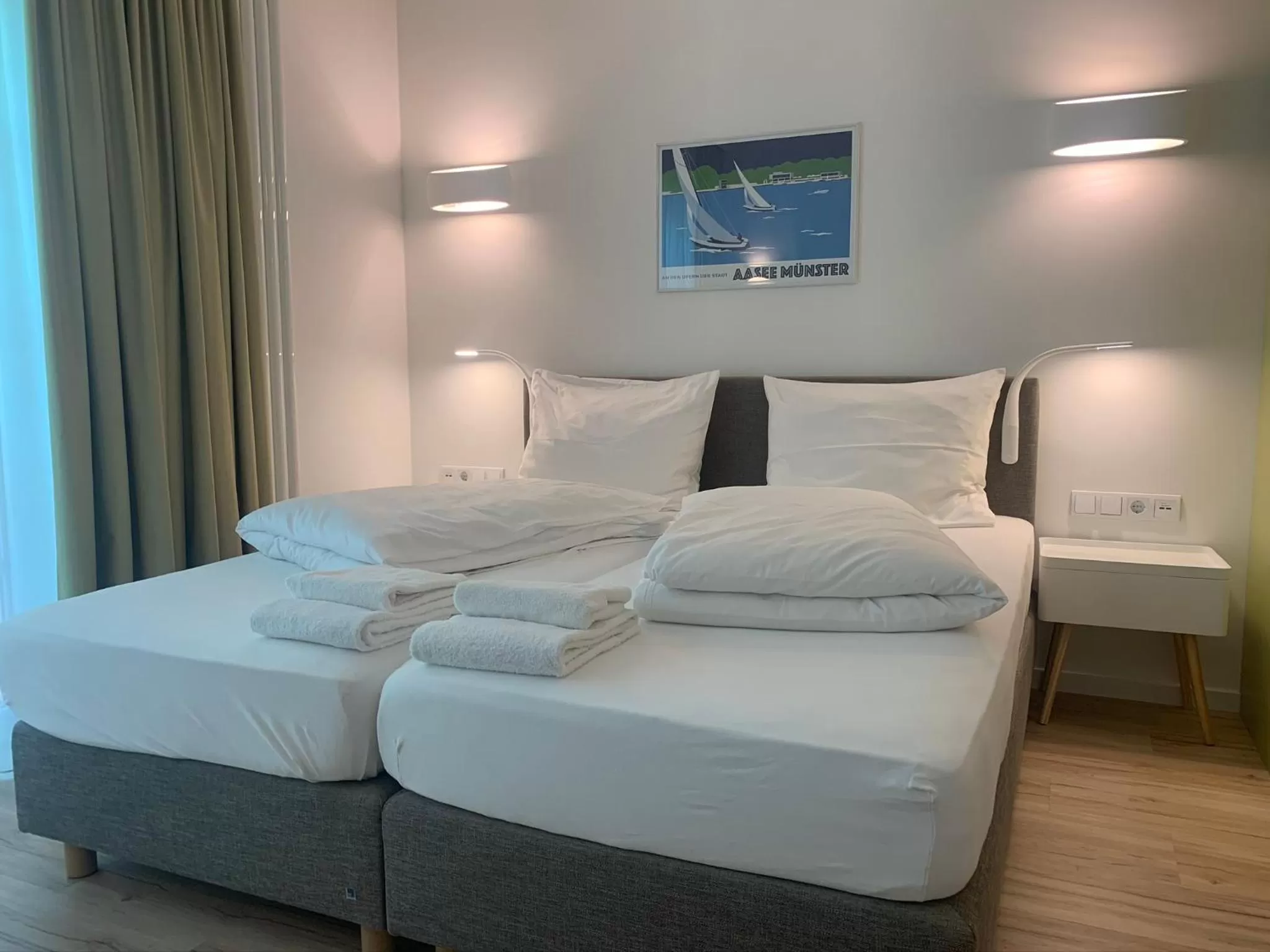 Bedroom, Bed in Park-Lodge Am Rohrbusch