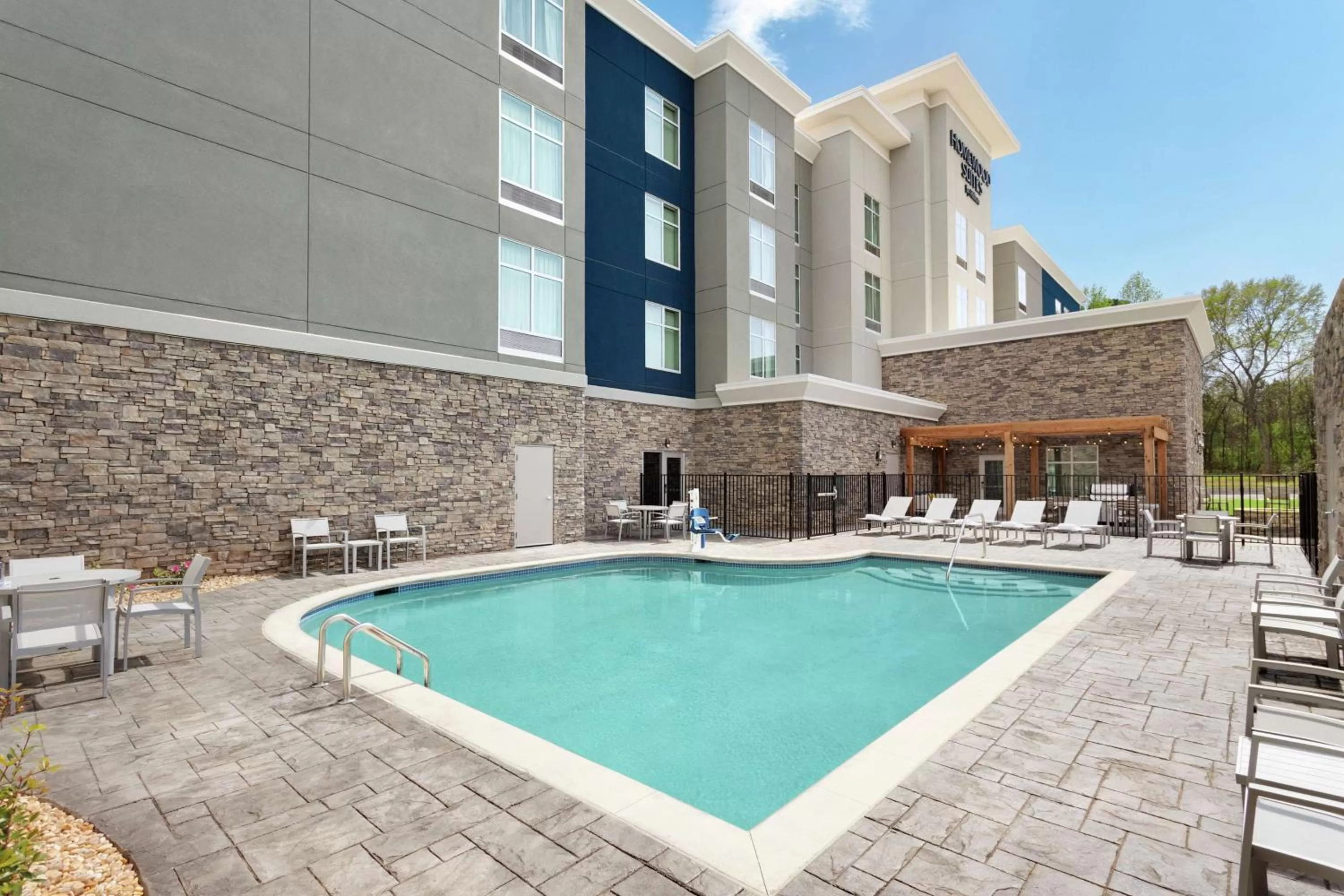 Pool view in Homewood Suites By Hilton Mcdonough